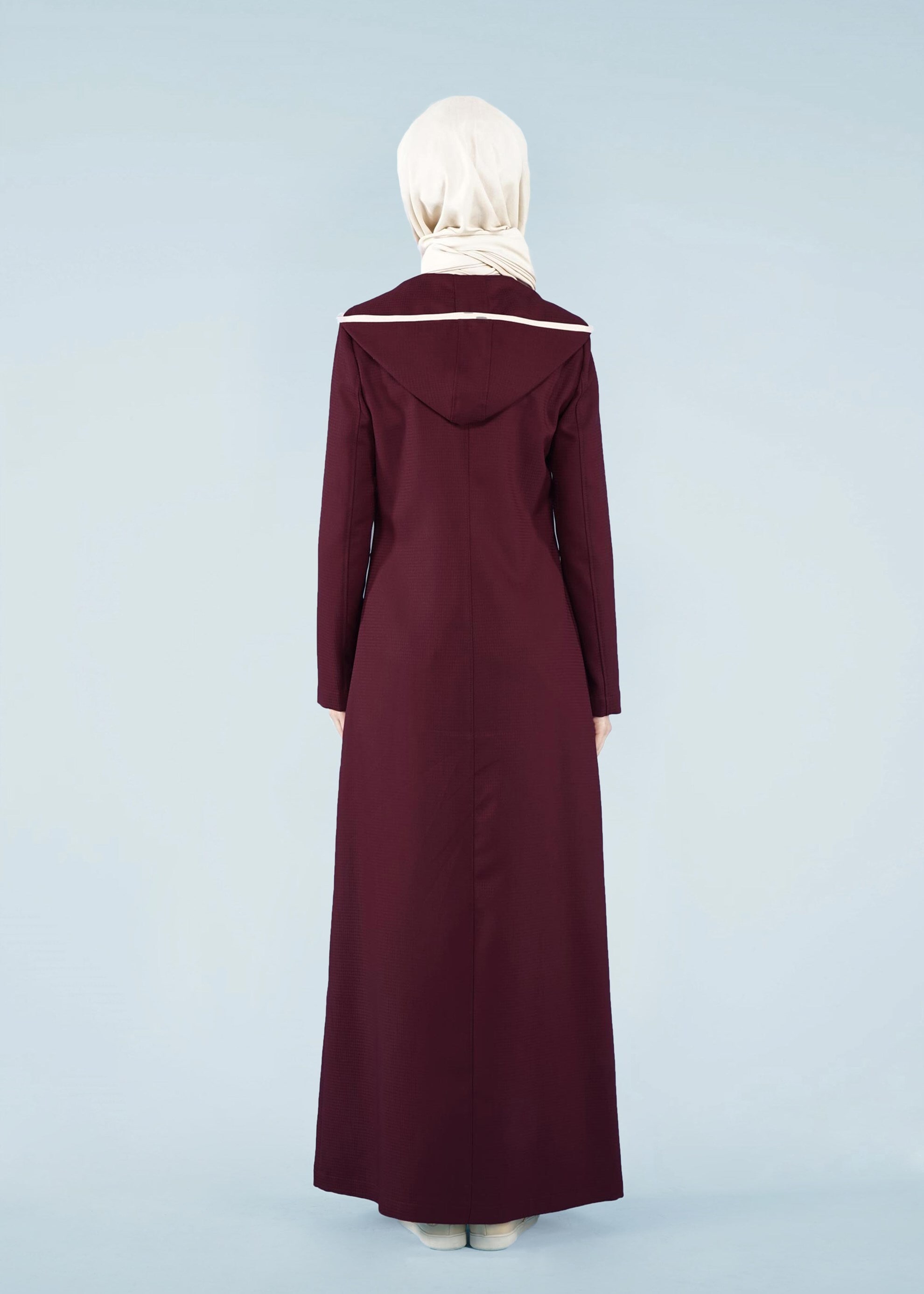 Tesettür giyim BORDO 1010 TRİESTE PARDESÜ 38/46 TEK42