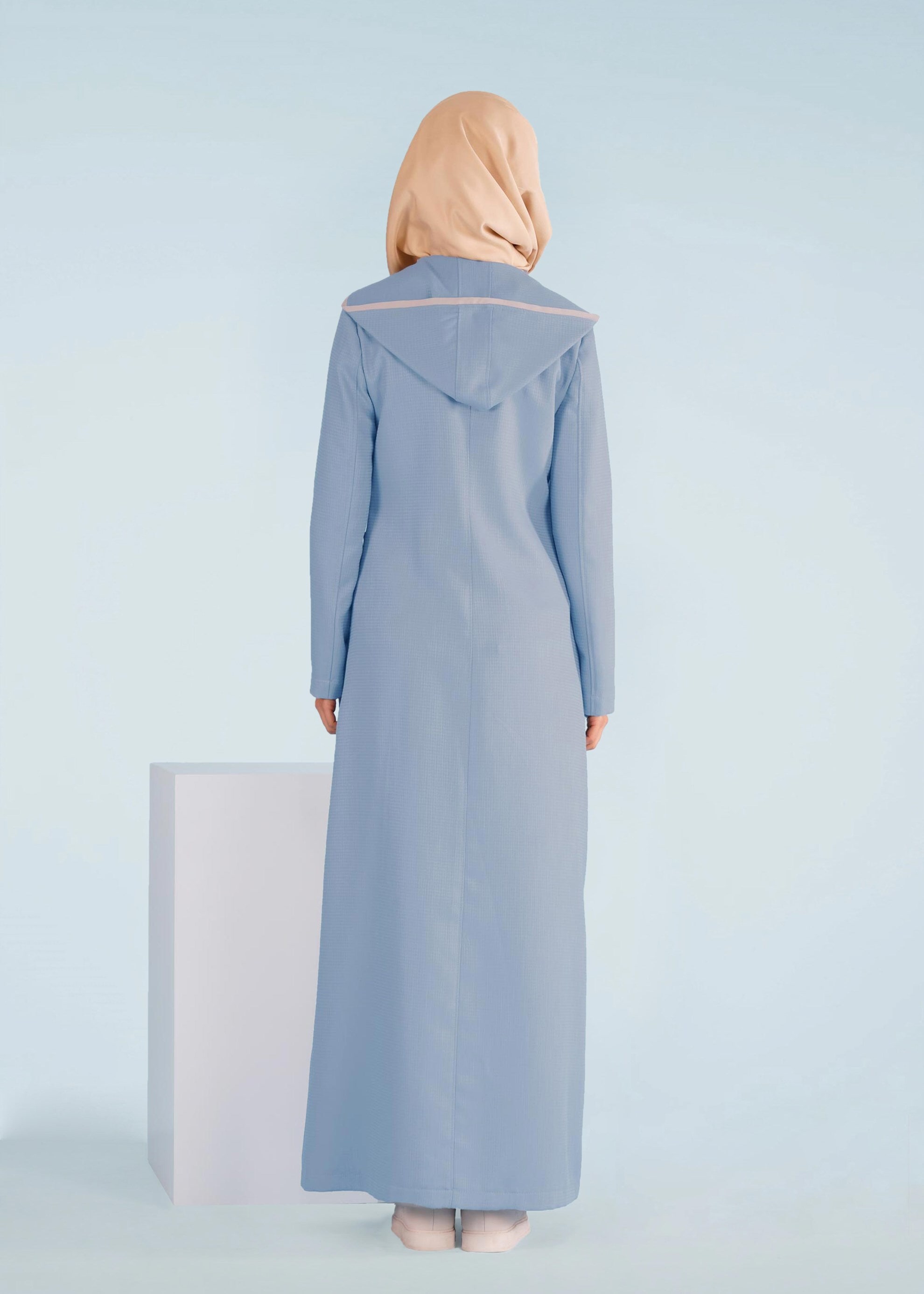Tesettür giyim MAVİ 1010 TRİESTE PARDESÜ 38/46 TEK42