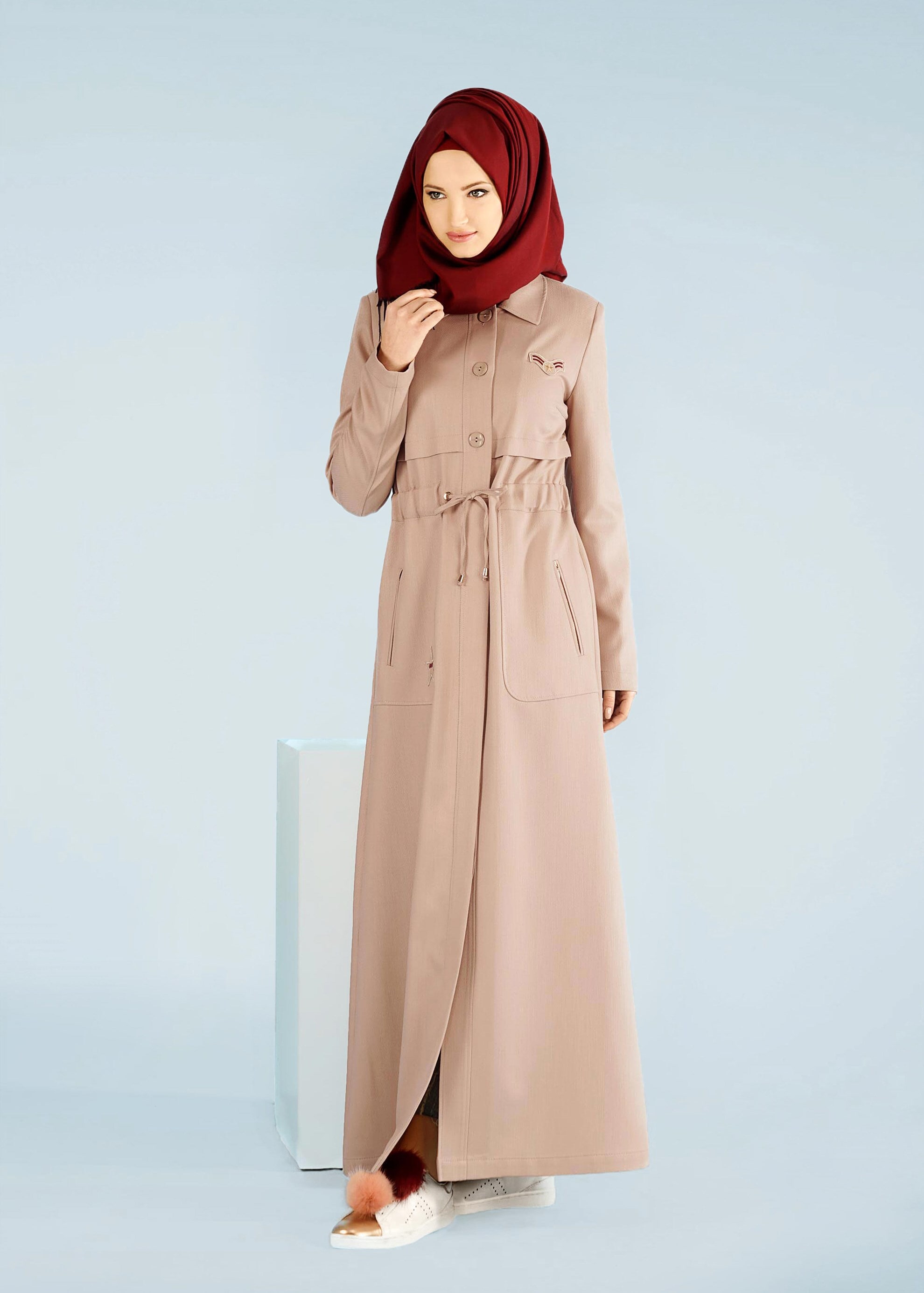 Tesettür giyim BEJ 1011 TAYLOR PARDESÜ 38/46 TEK40
