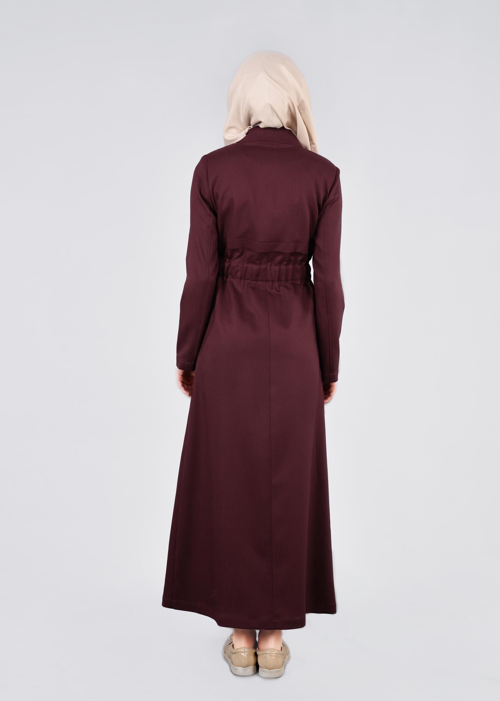 Tesettür giyim BORDO 1011 TAYLOR PARDESÜ 38/46 TEK40