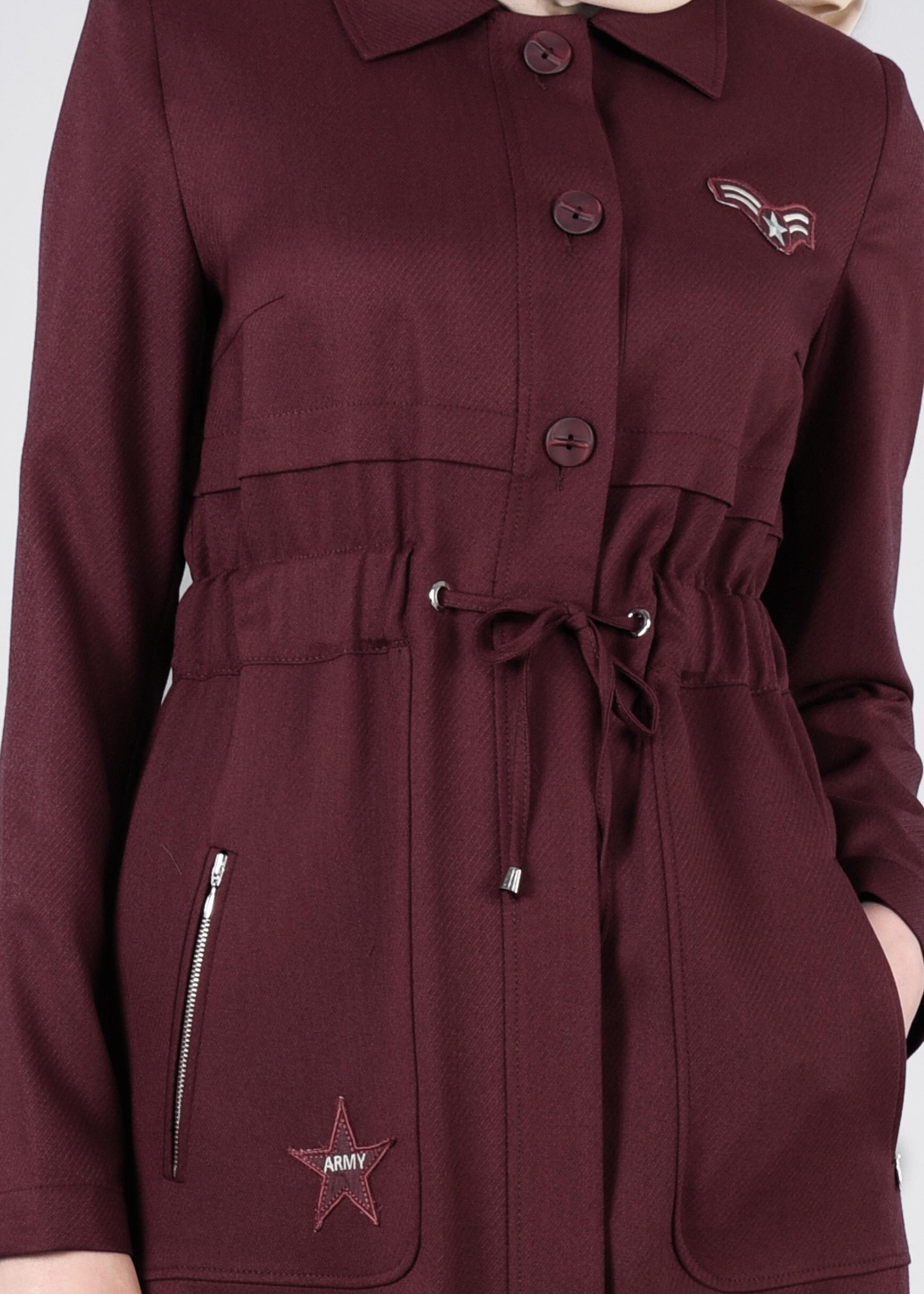 Tesettür giyim BORDO 1011 TAYLOR PARDESÜ 38/46 TEK40