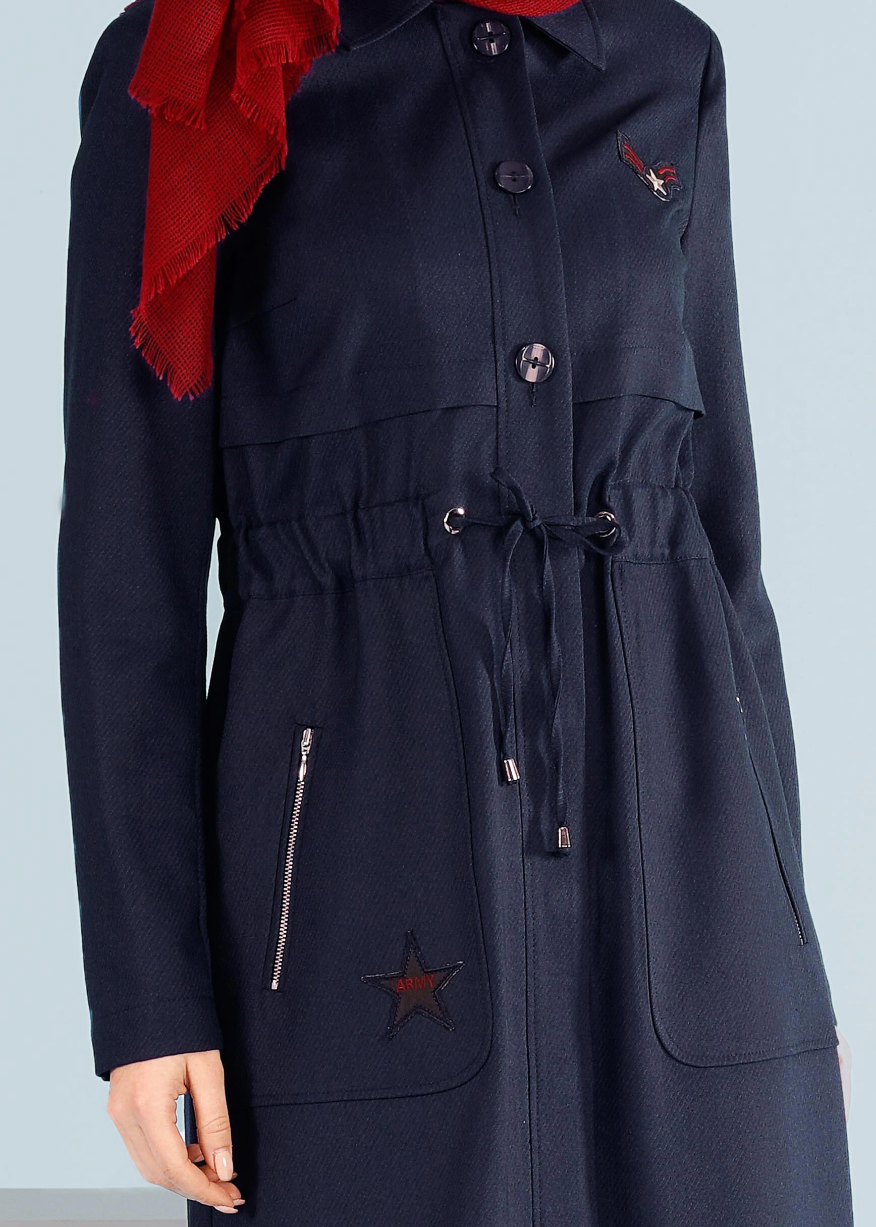 Tesettür giyim LACİVERT 1011 TAYLOR PARDESÜ 38/46 TEK40