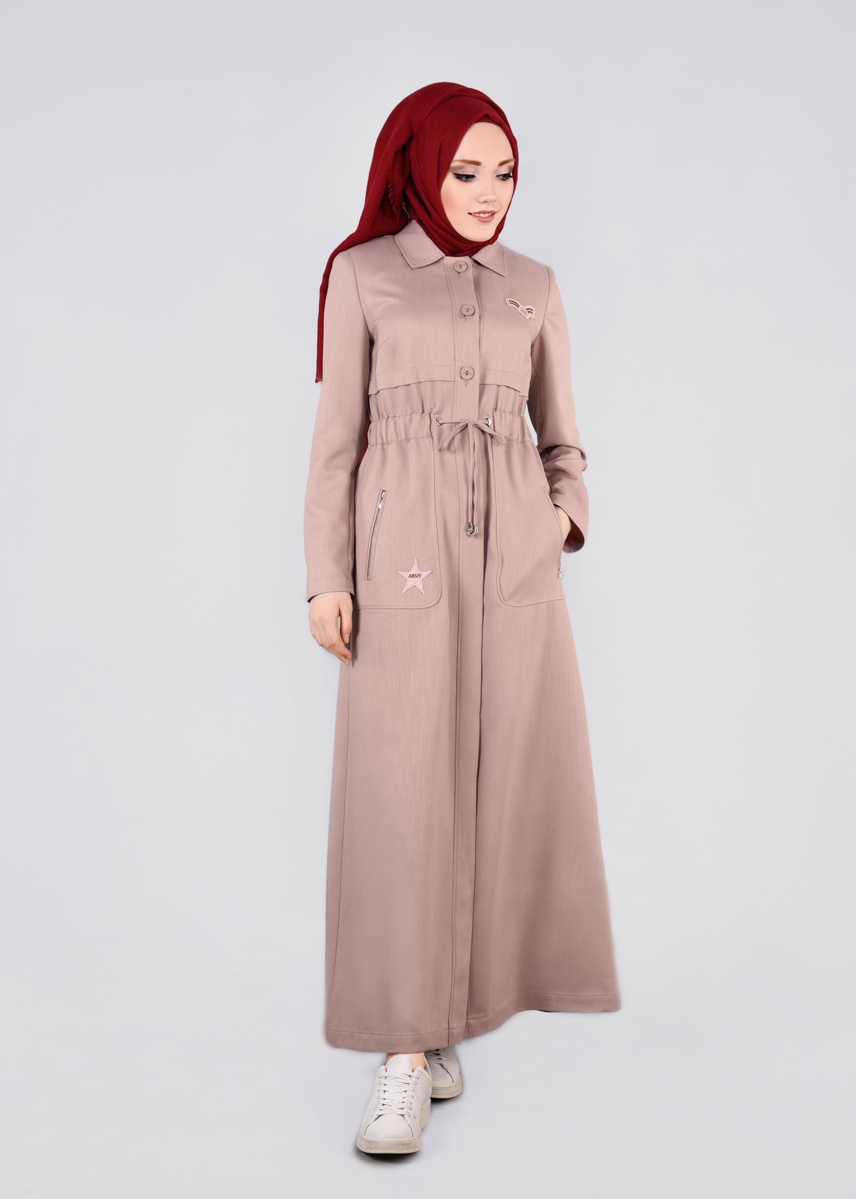 Tesettür giyim PUDRA 1011 TAYLOR PARDESÜ 38/46 TEK40
