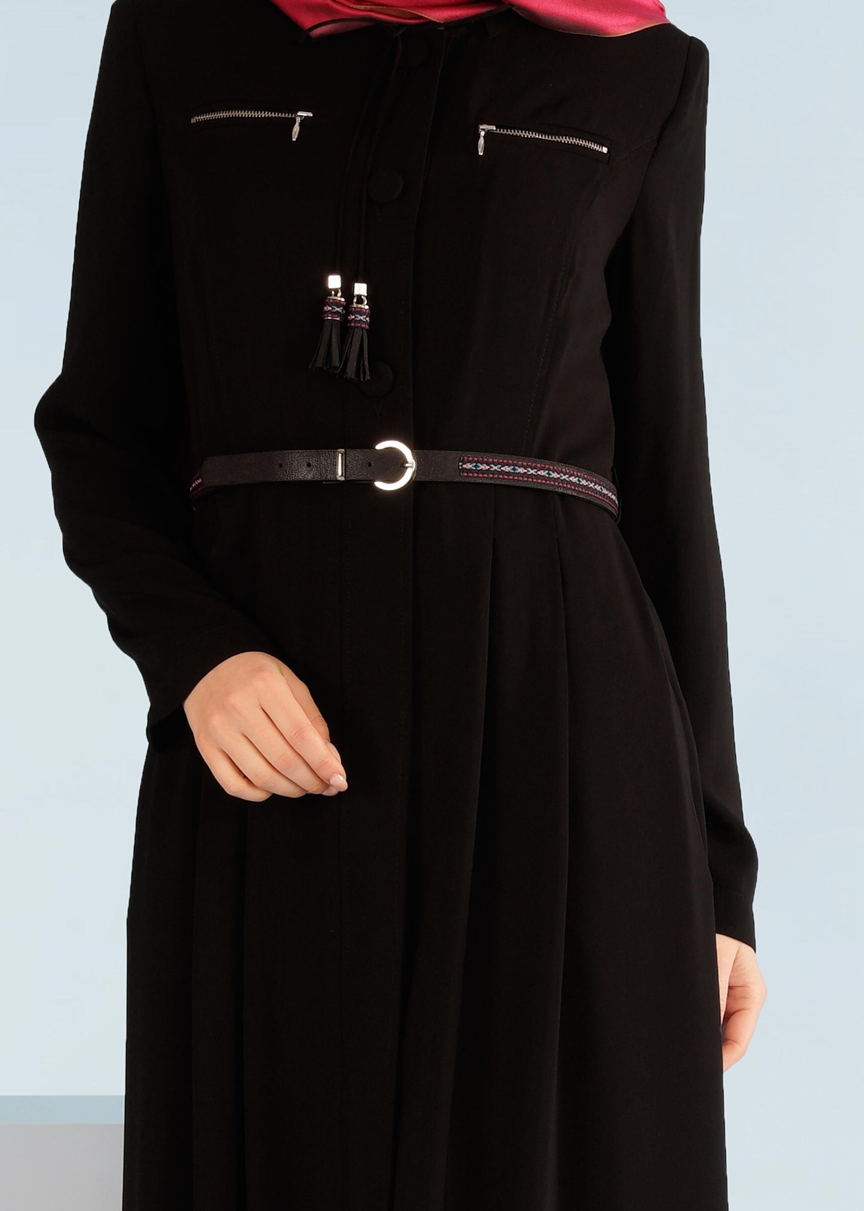 Tesettür giyim SİYAH 1012 VİRONA PARDESÜ 38/46 TEK42