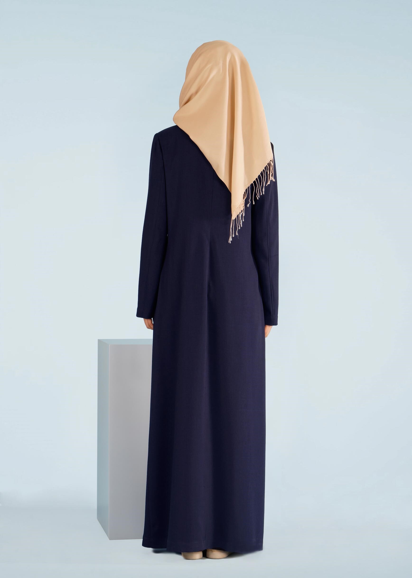 Tesettür giyim LACİVERT 1015 STİL 8563 TESETTÜR PARDESÜ 40/48 TEK38