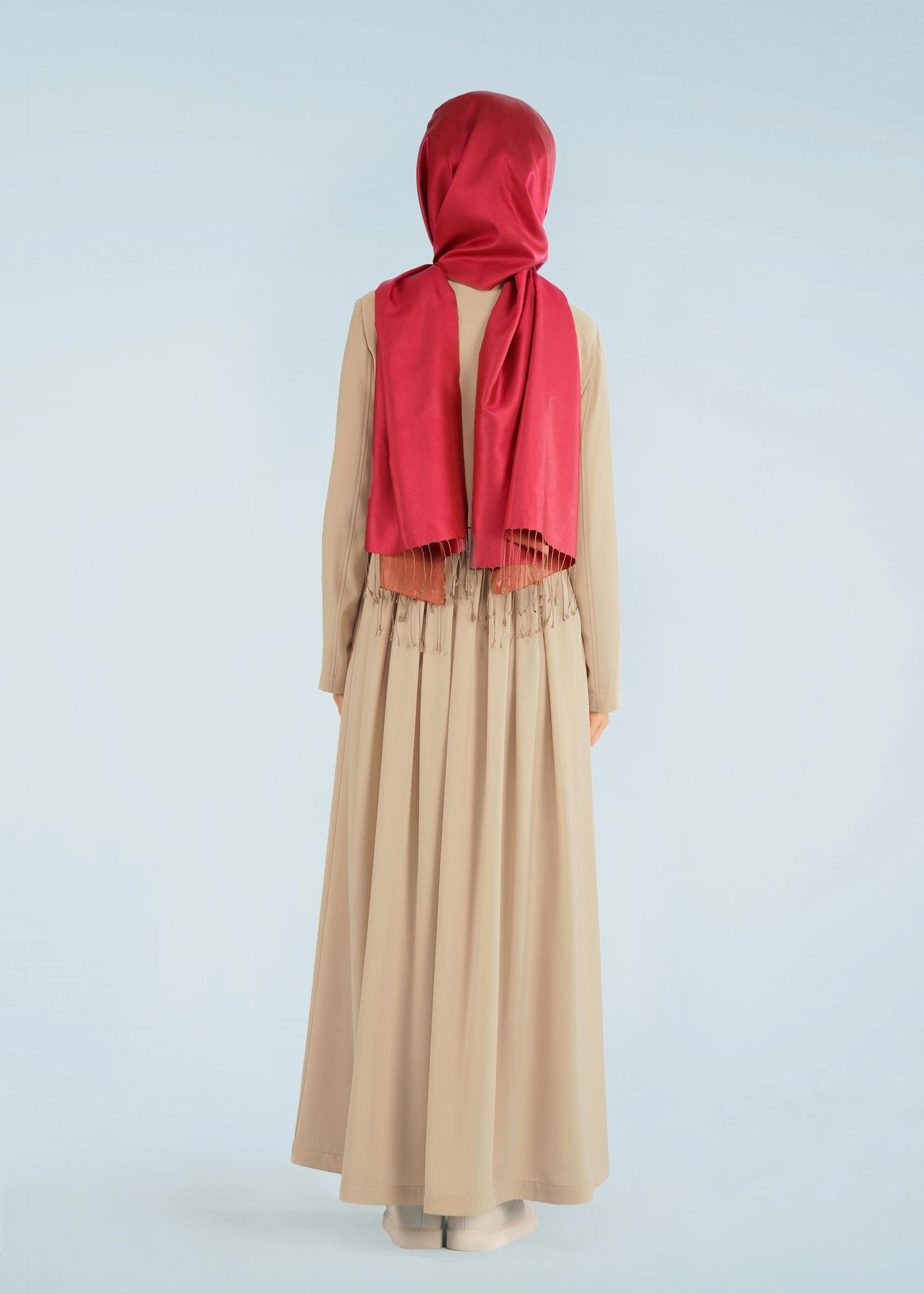 Tesettür giyim BEJ 1028 SUFLE PARDESÜ 38/44 TEK40