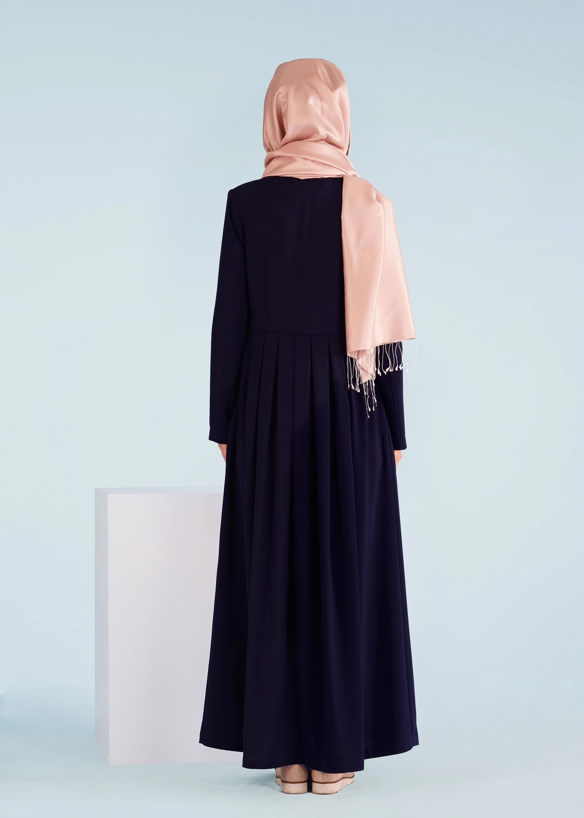 Tesettür giyim LACİVERT 1028 SUFLE PARDESÜ 38/44 TEK40