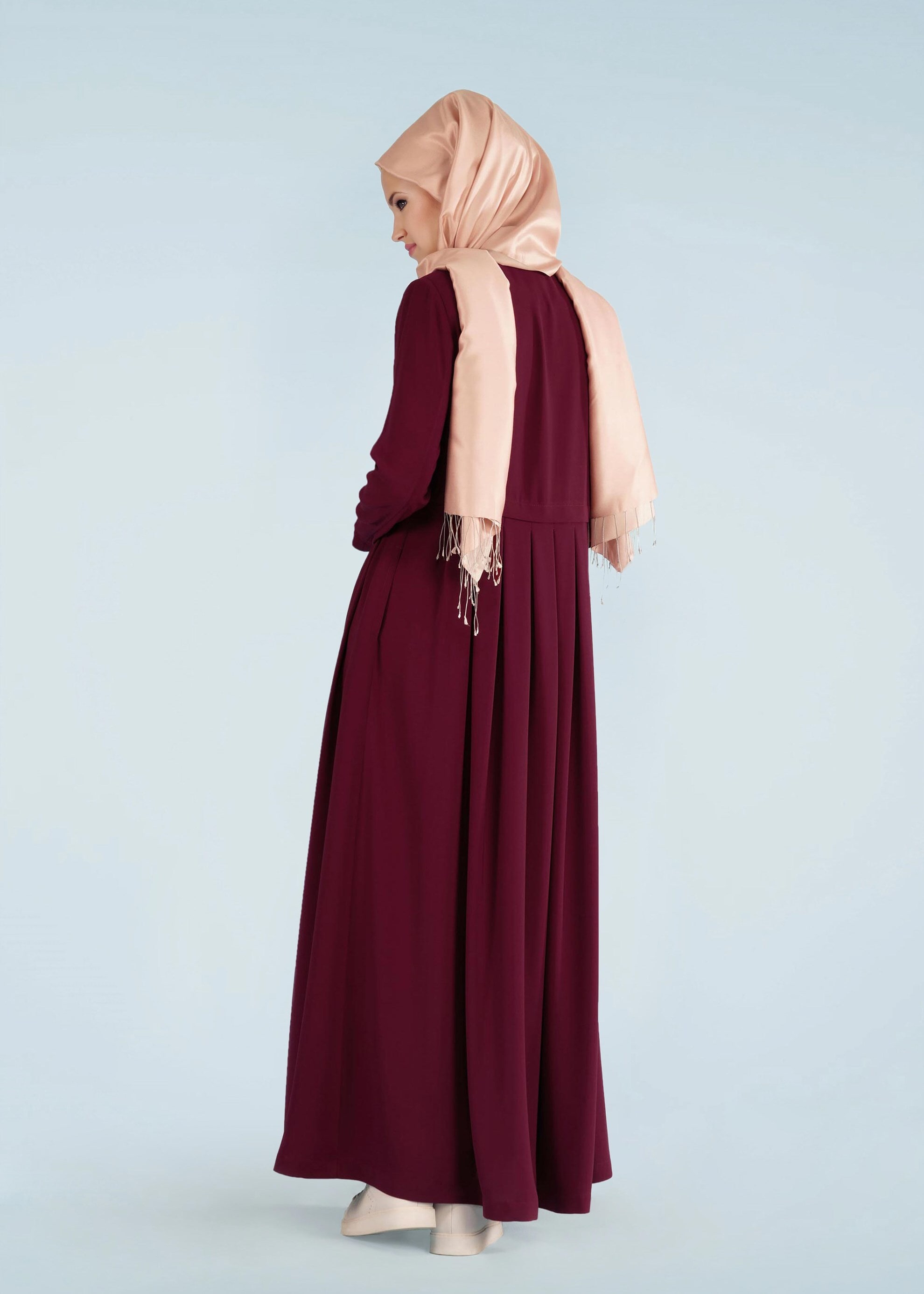 Tesettür giyim MÜRDÜM 1028 SUFLE PARDESÜ 38/44 TEK40