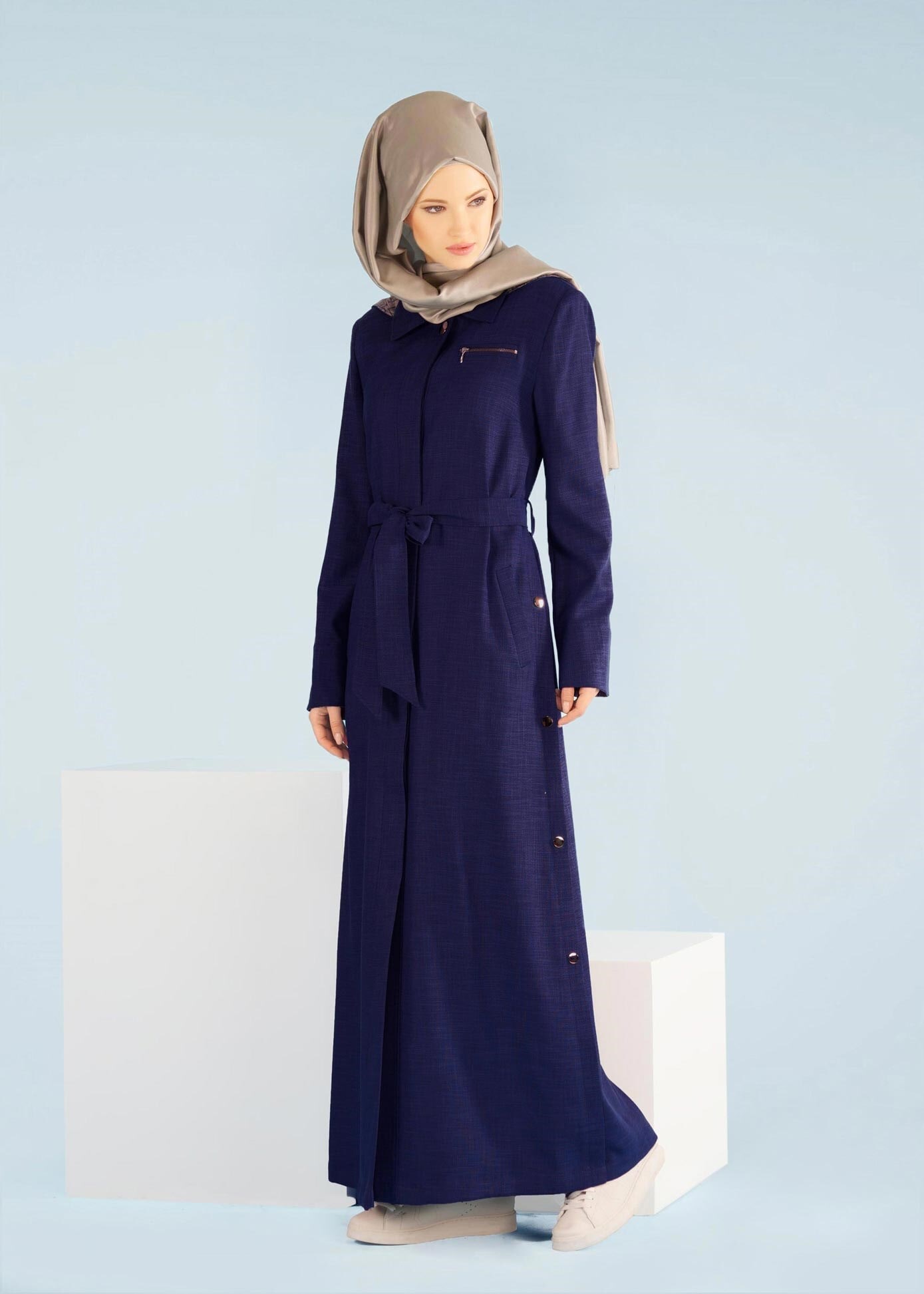 Tesettür giyim LACİVERT 1030 SHERRY PARDESÜ 40/48 TEK38