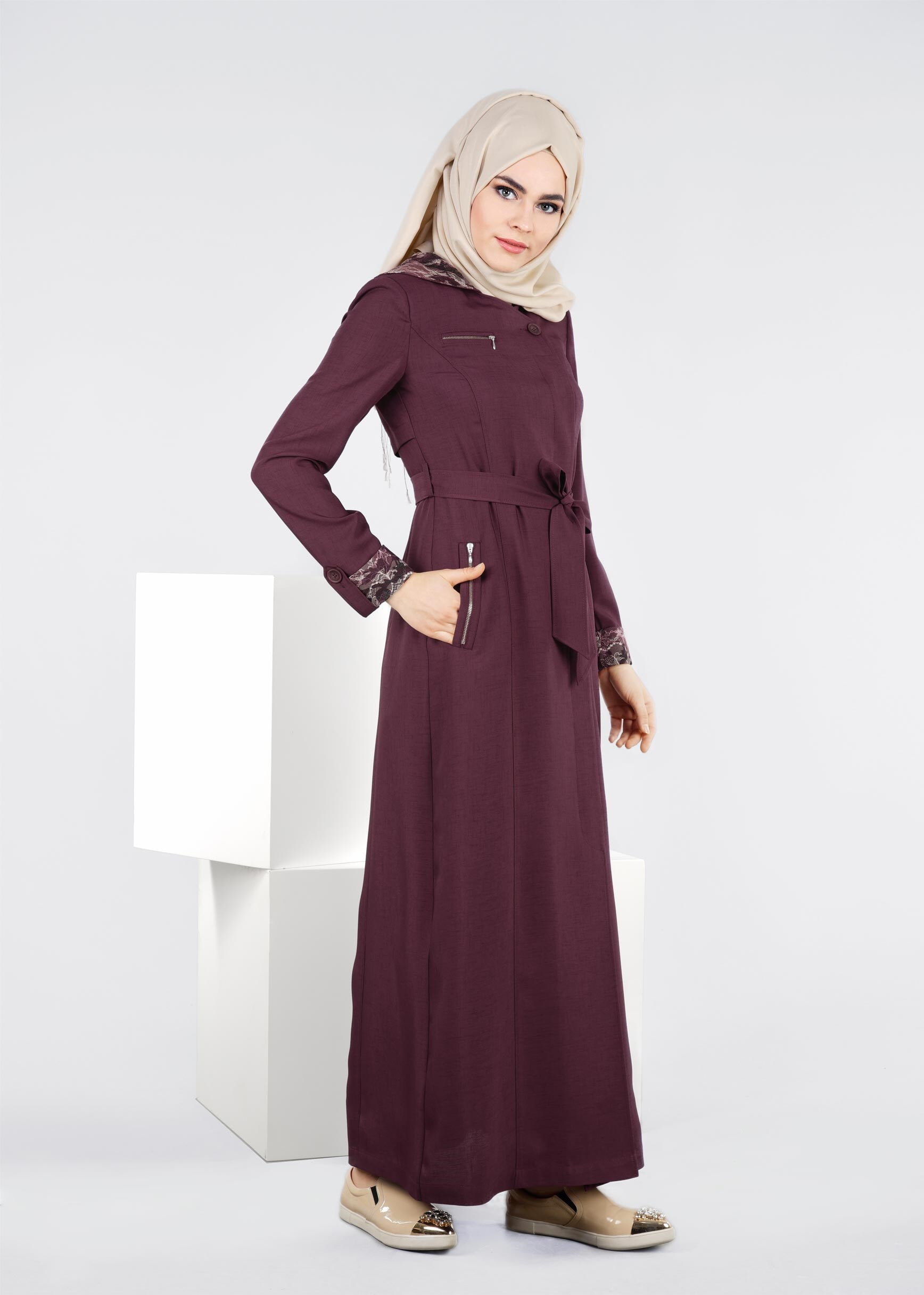 Tesettür giyim MÜRDÜM 1033 YOGA PARDESÜ 36/44