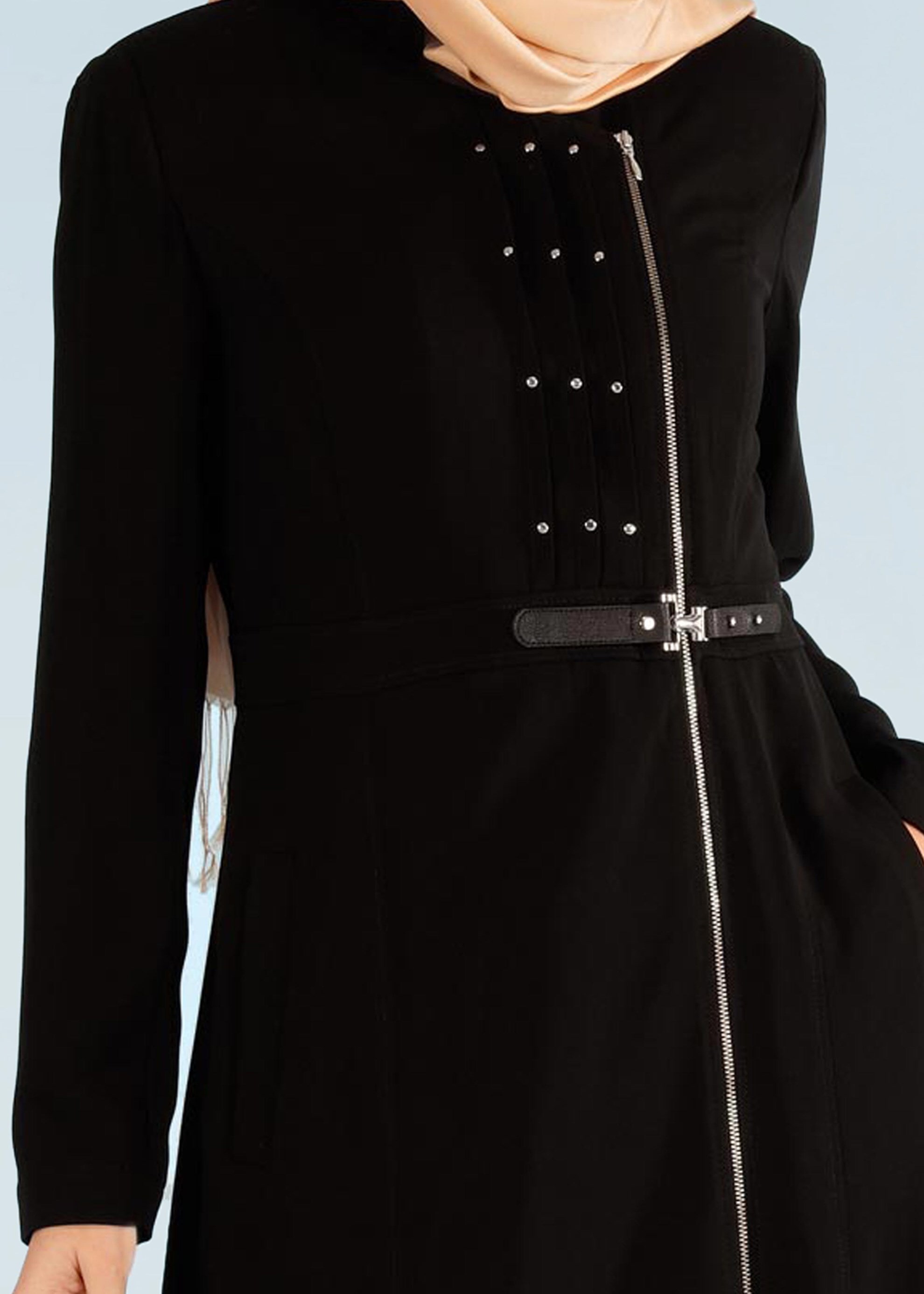 Tesettür giyim SİYAH 1036 VİRONA TESETTÜR PARDESÜ 38/46 TEK42