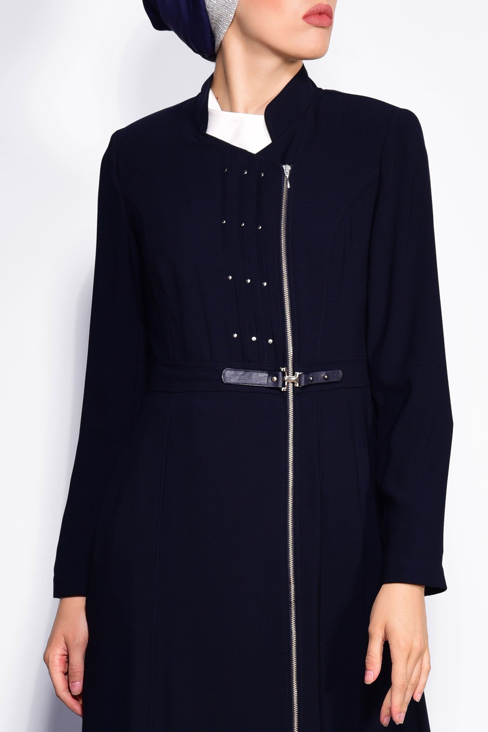 Tesettür giyim LACİVERT 1036 VİRONA TESETTÜR PARDESÜ 38/46 TEK42