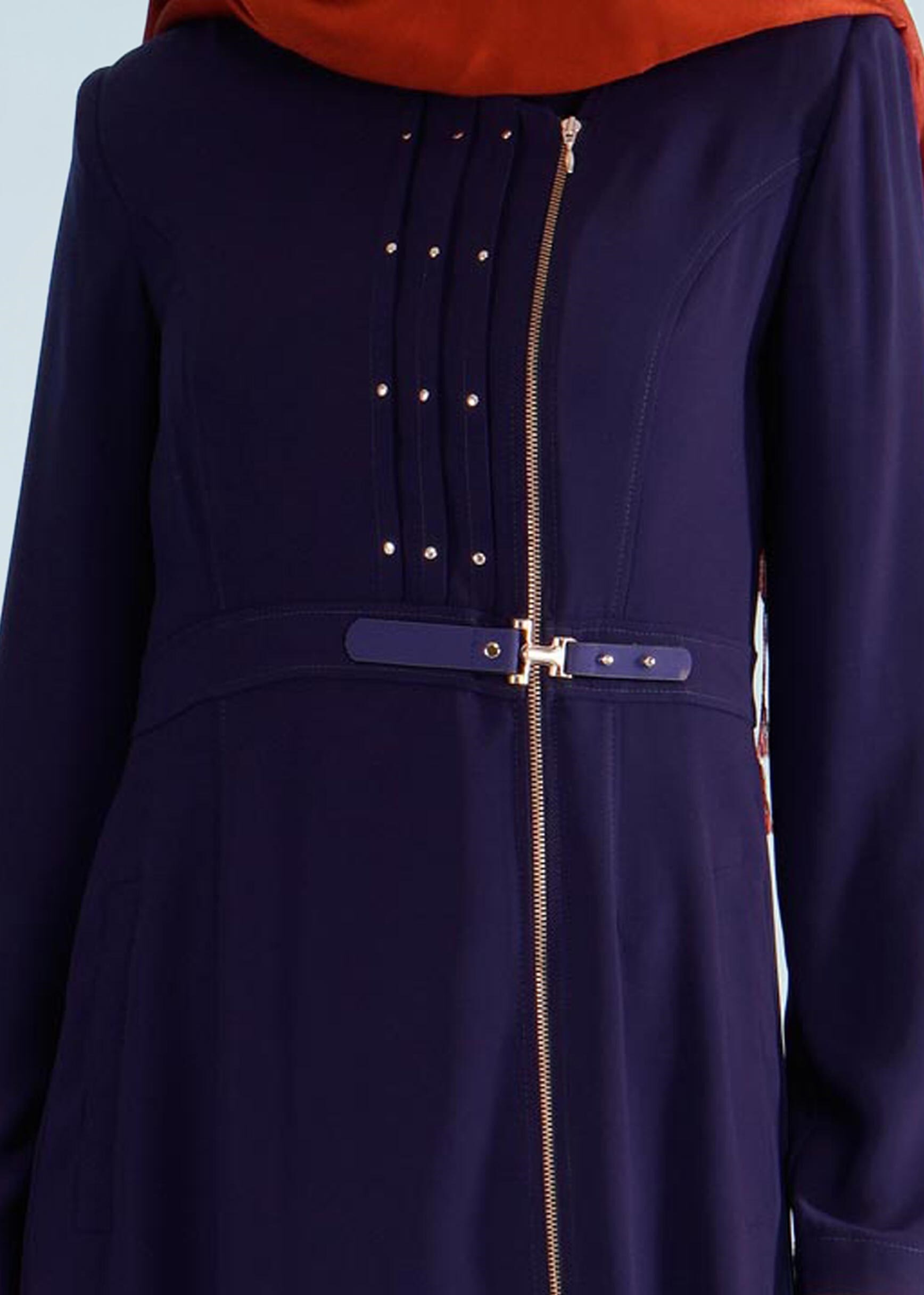 Tesettür giyim LACİVERT 1036 VİRONA TESETTÜR PARDESÜ 38/46 TEK42