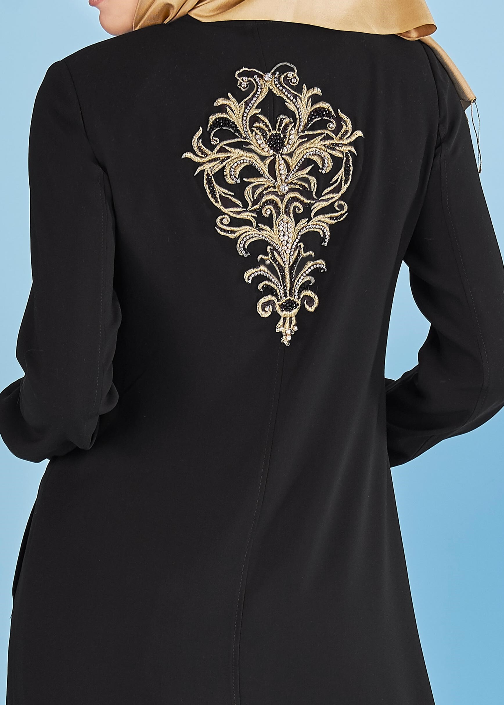 Tesettür giyim SİYAH 1037 VİRONA PARDESÜ 42/50 TEK40