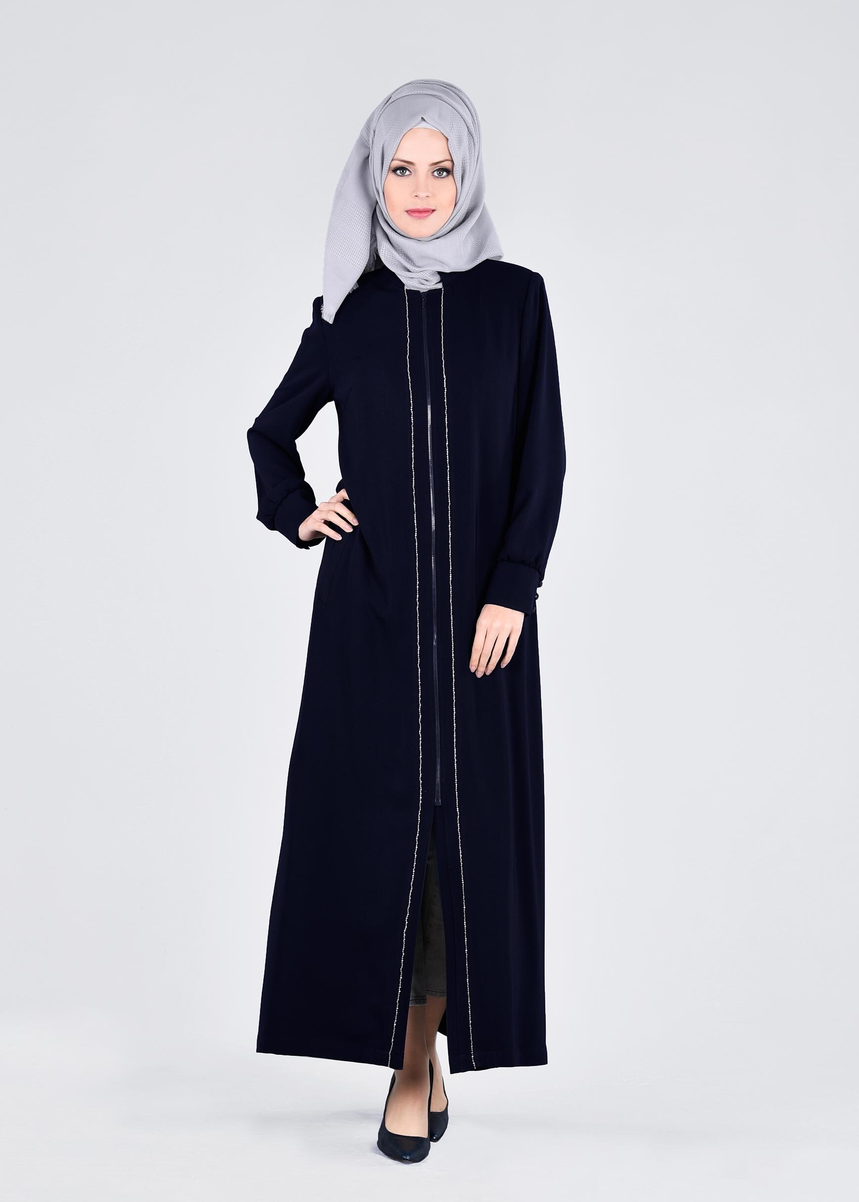 Tesettür giyim LACİVERT 1037 VİRONA PARDESÜ 42/50 TEK40