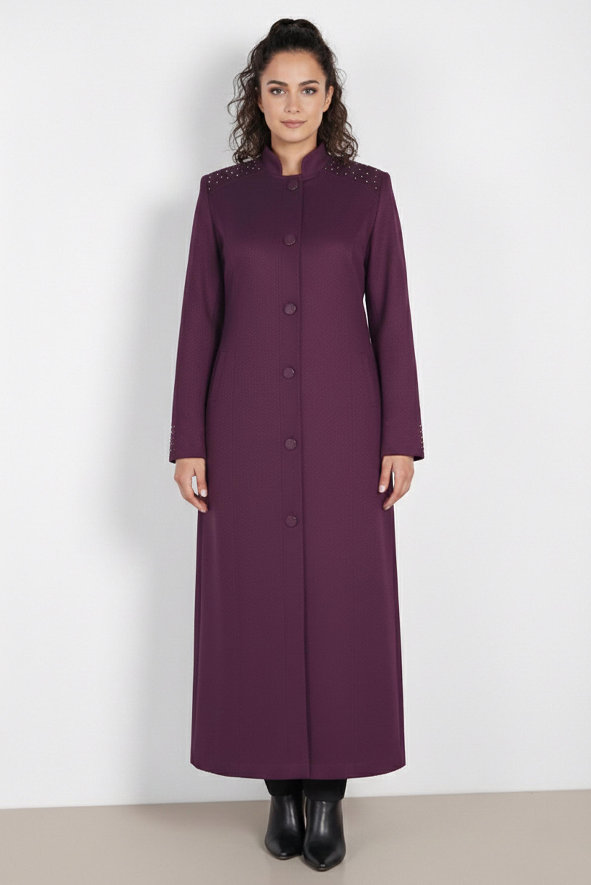 Tesettür giyim MÜRDÜM OMUZLARI TAŞ DETAYLI PARDESÜ 1040