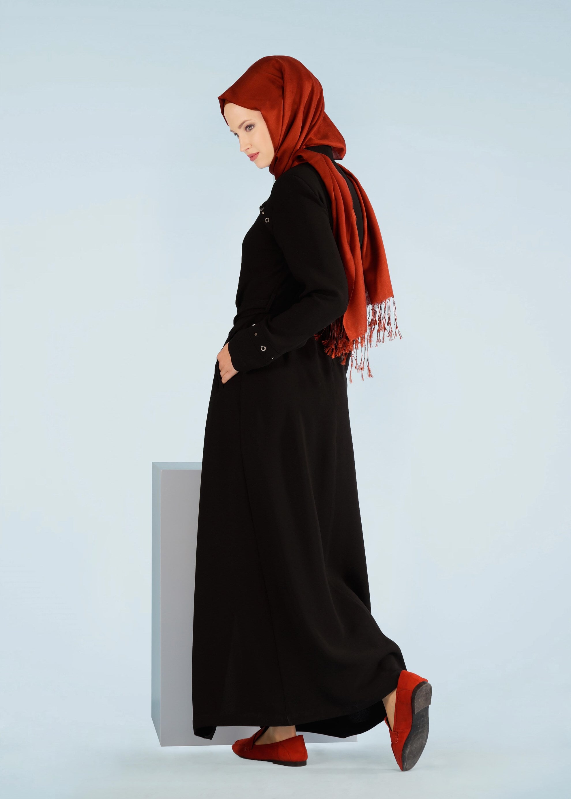 Tesettür giyim SİYAH 1047 NEW SUZANNA PARDESÜ 40/48 TEK38