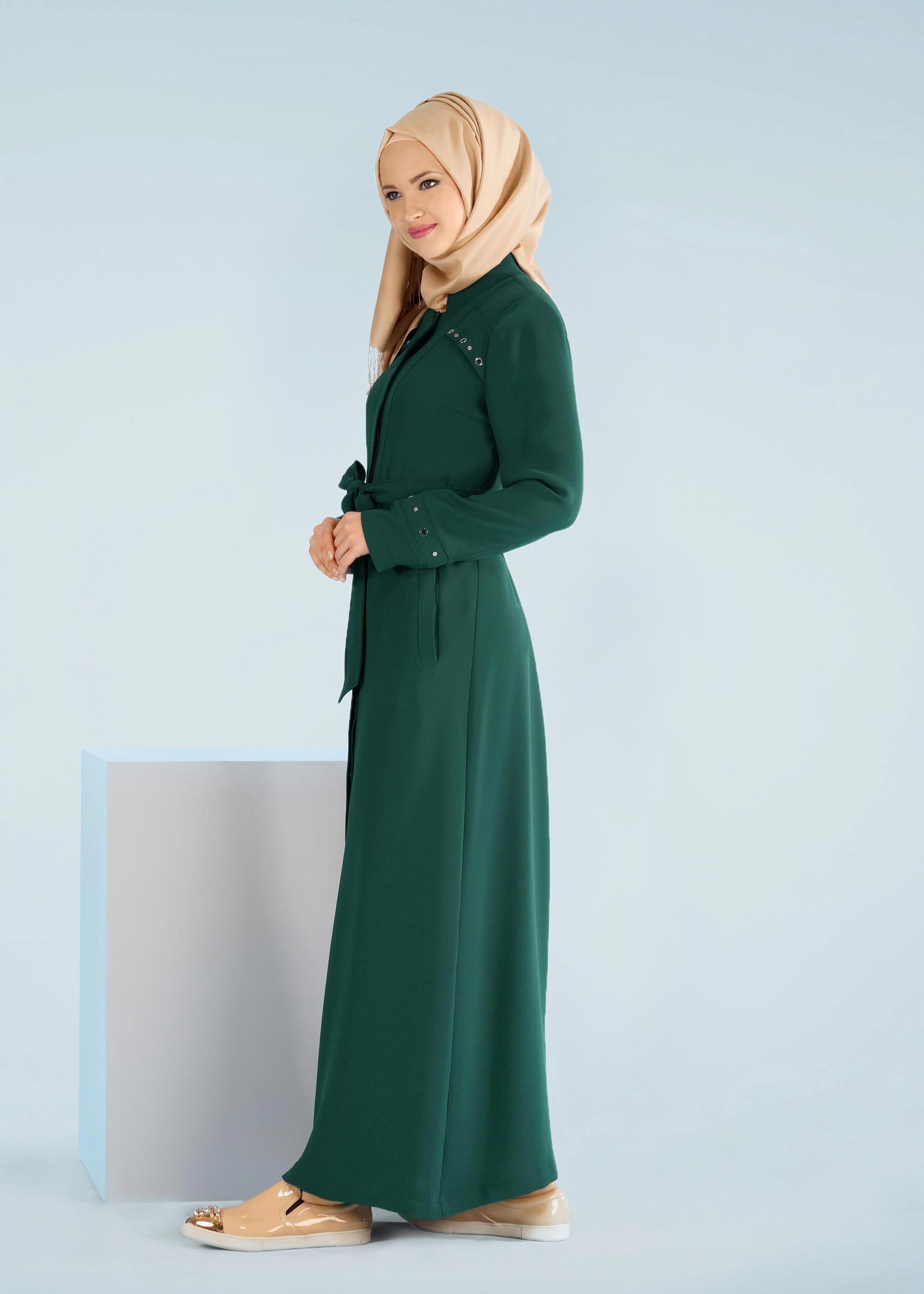 Tesettür giyim YEŞİL 1047 NEW SUZANNA PARDESÜ 40/48 TEK38