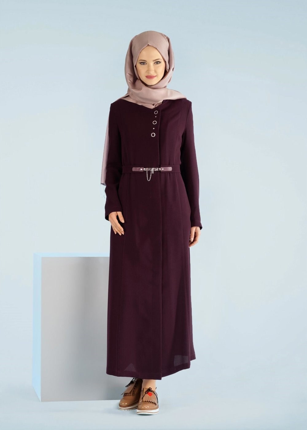 Tesettür giyim MÜRDÜM 1049 ORLANDO TESETTÜR PARDESÜ 40/48 TEK42