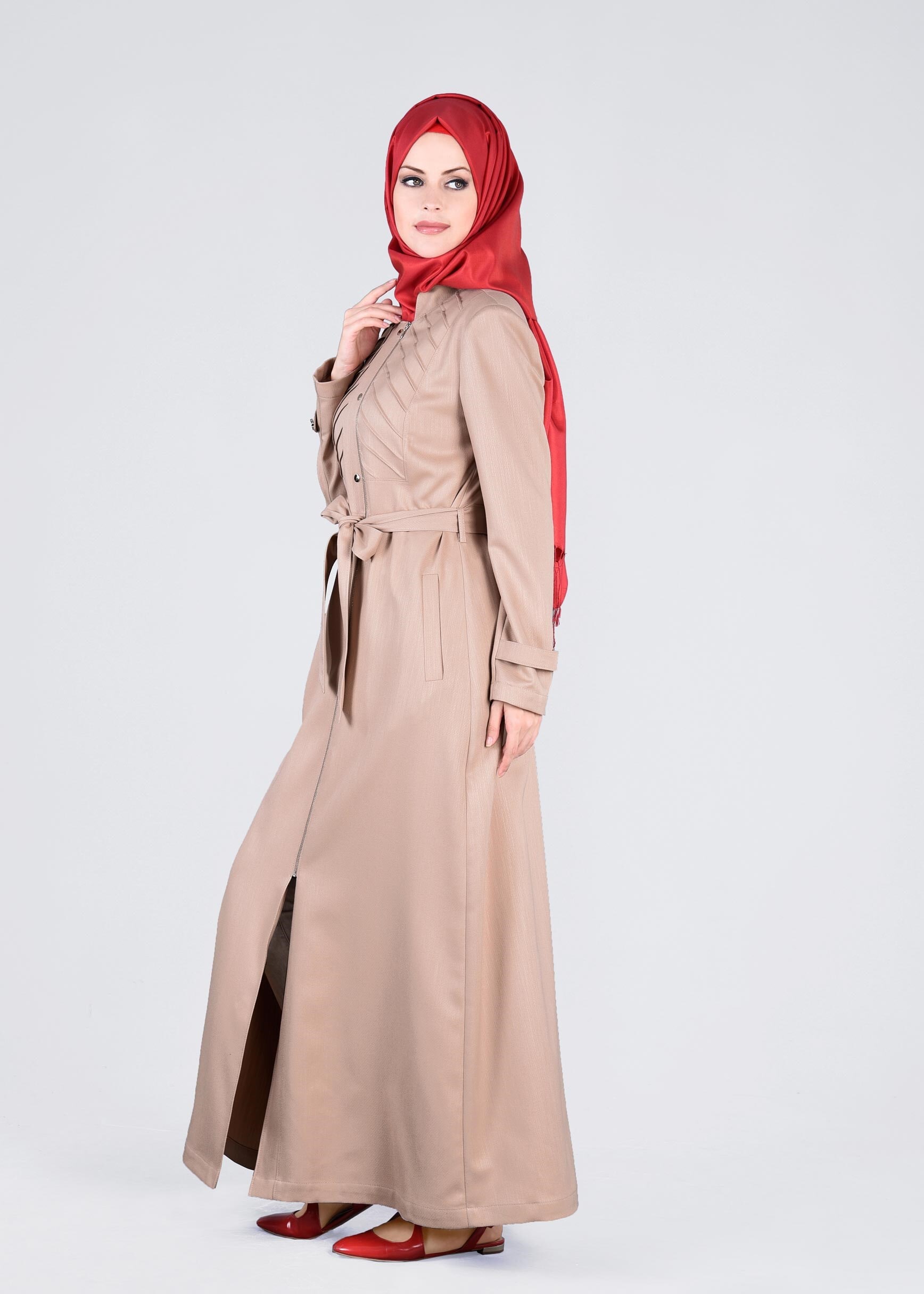 Tesettür giyim BEJ 1052 TAYLOR PARDESÜ 40/48 TEK38