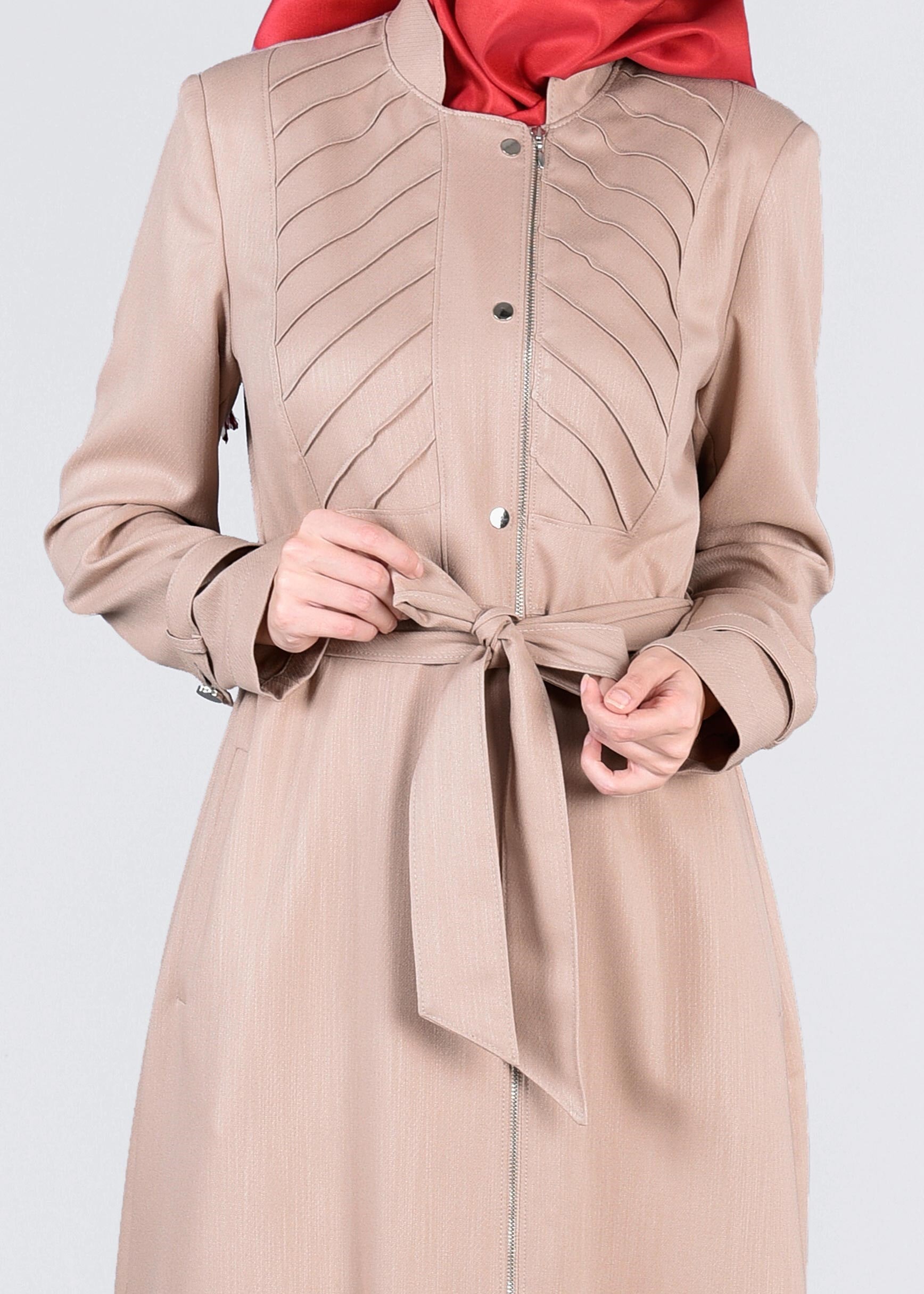 Tesettür giyim BEJ 1052 TAYLOR PARDESÜ 40/48 TEK38