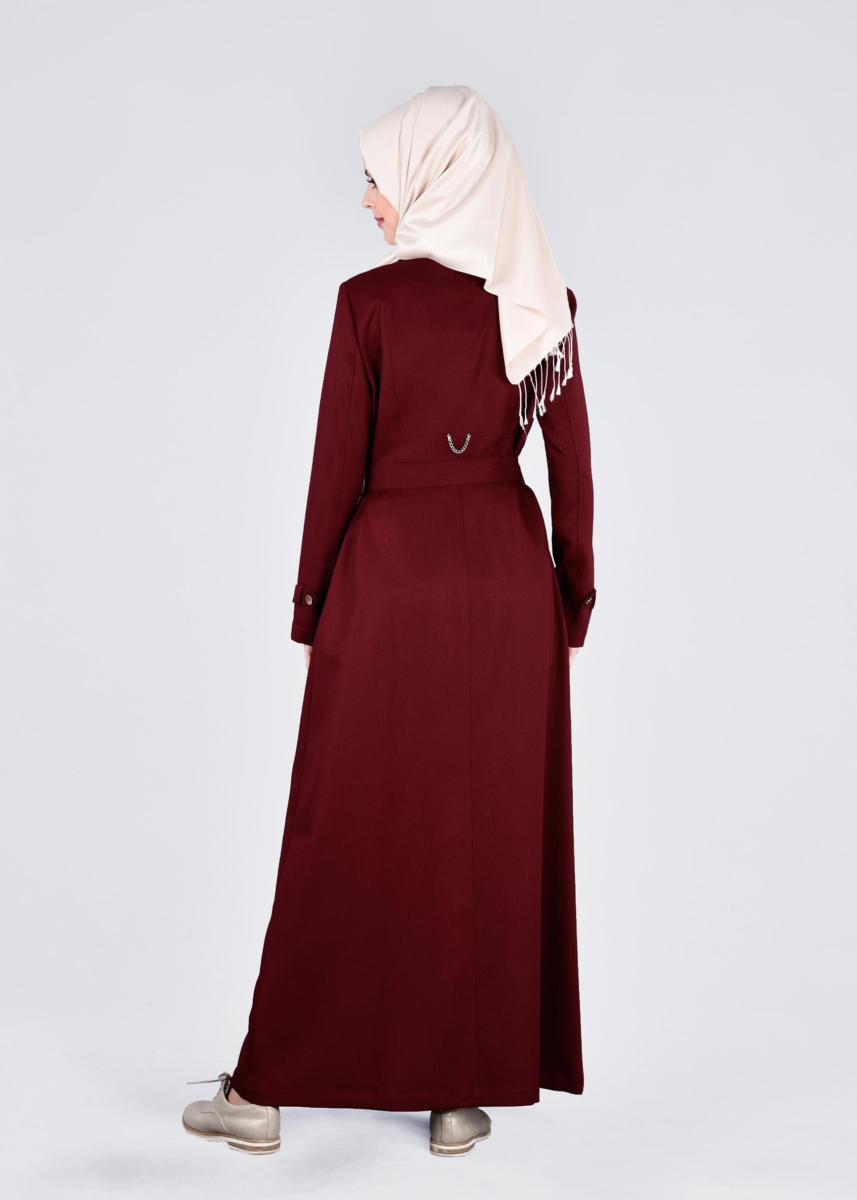 Tesettür giyim BORDO 1052 TAYLOR PARDESÜ 40/48 TEK38