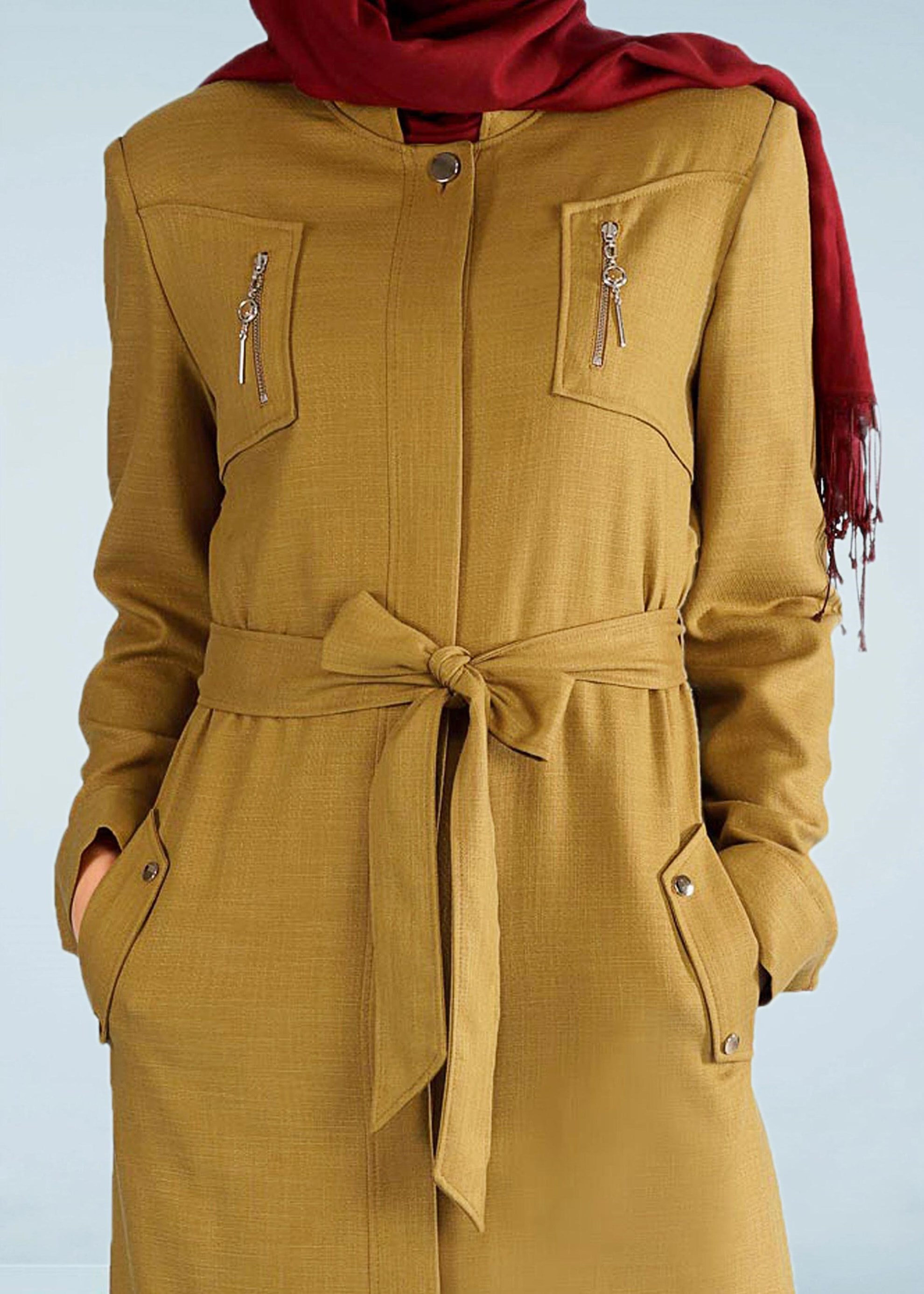 Tesettür giyim SARI 1053 SHERY PARDESÜ 40/48 TEK42