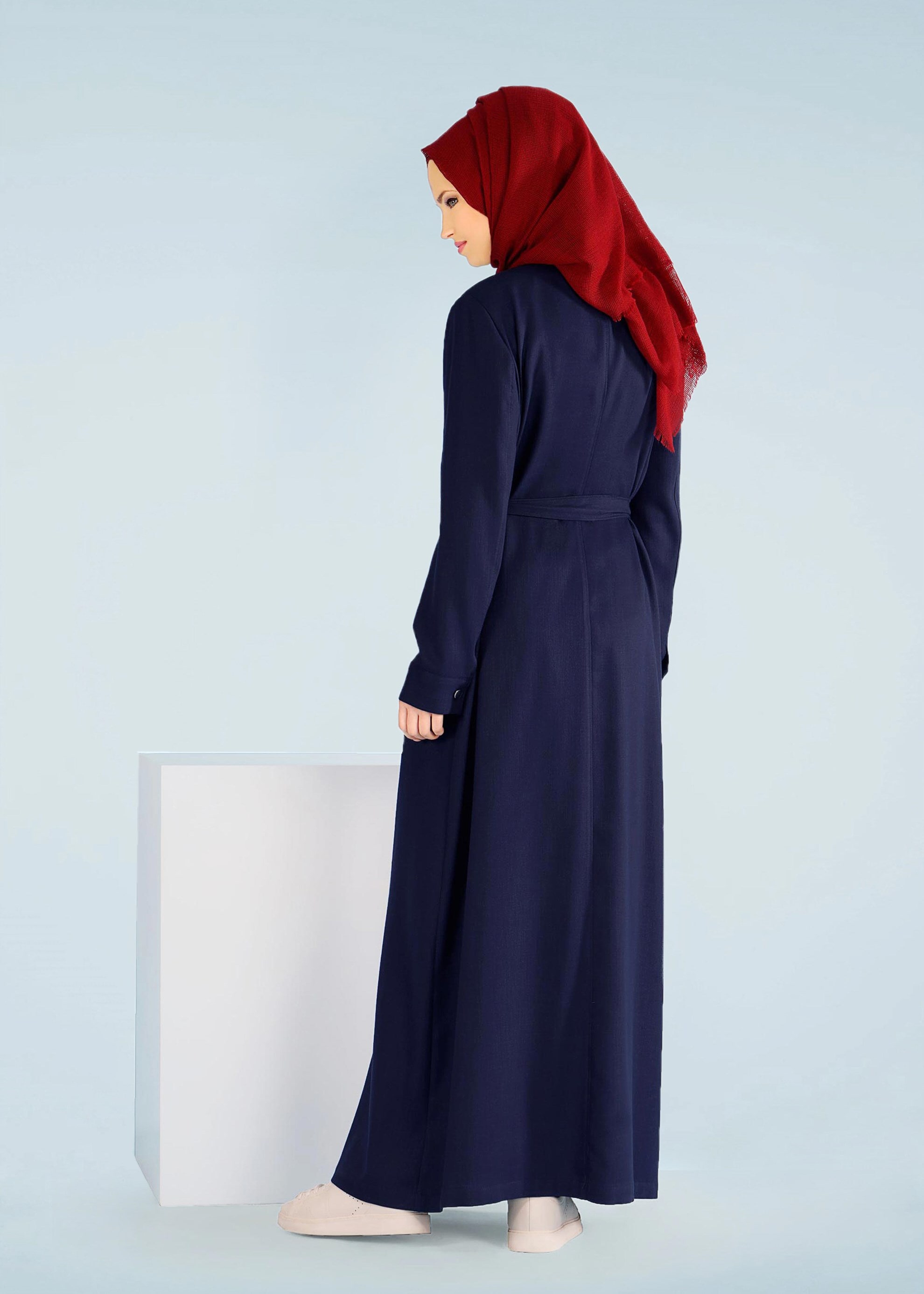 Tesettür giyim LACİVERT 1053 SHERY PARDESÜ 40/48 TEK42