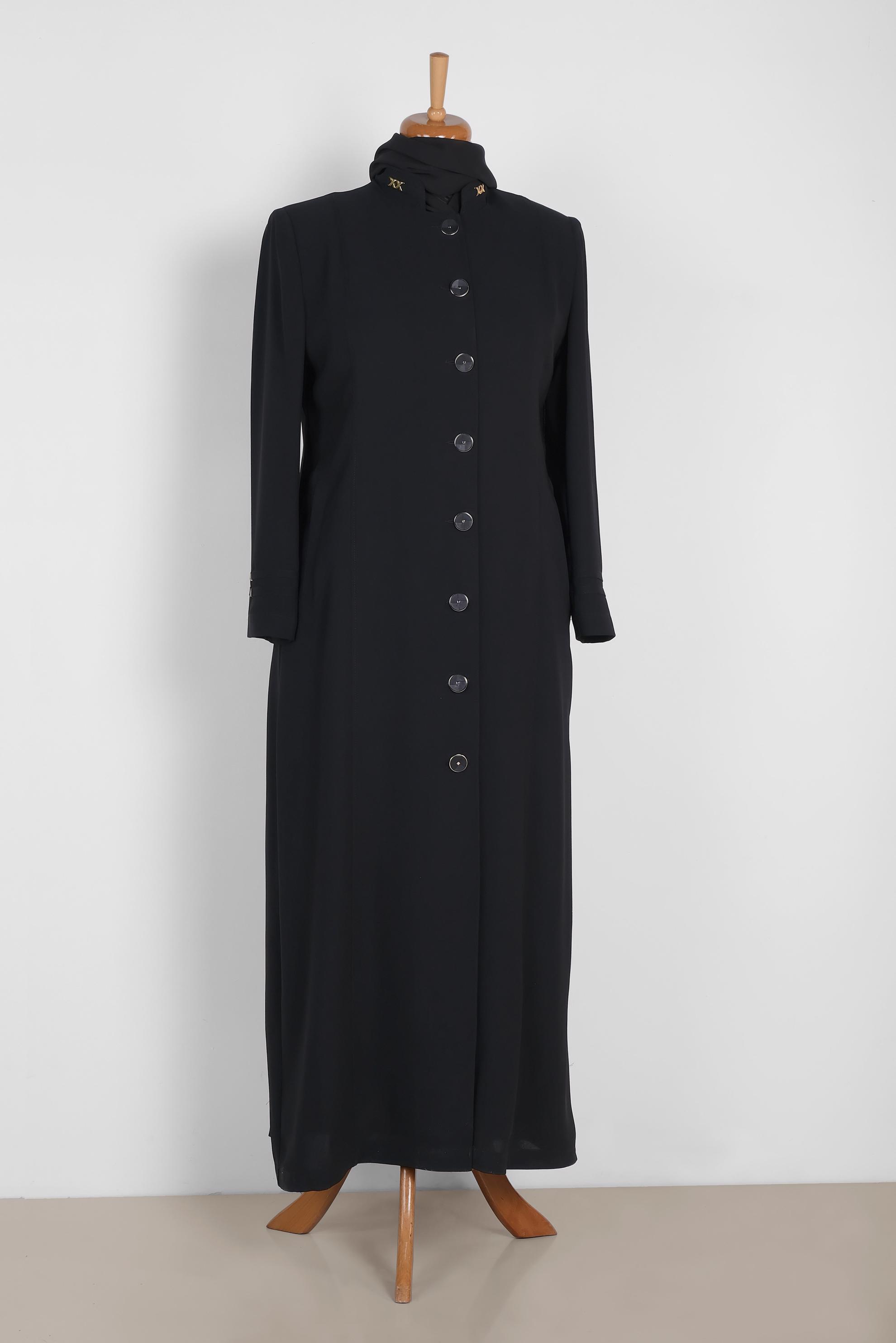 Tesettür giyim SİYAH 1057 ELVAN 3731 PARDESÜ 46/54 TEK44