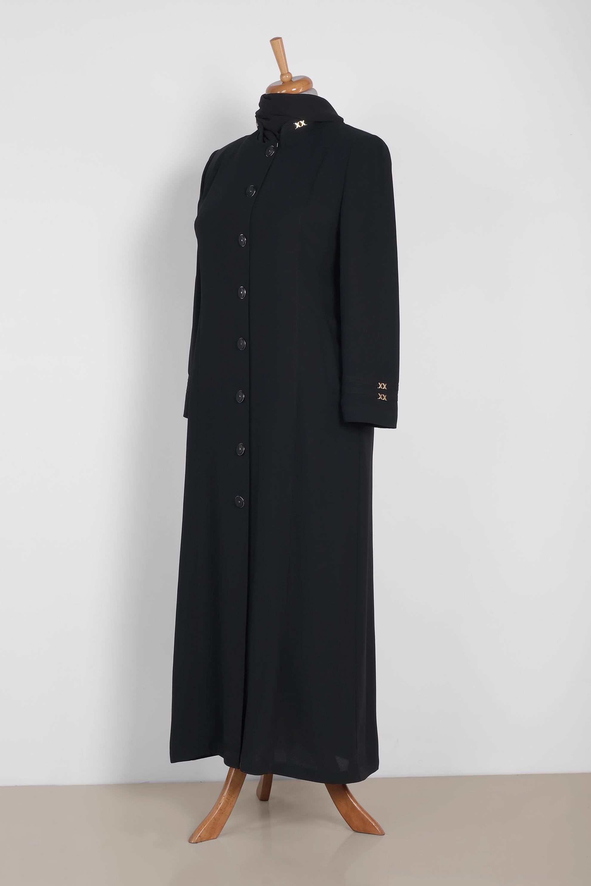 Tesettür giyim SİYAH 1057 ELVAN 3731 PARDESÜ 46/54 TEK44