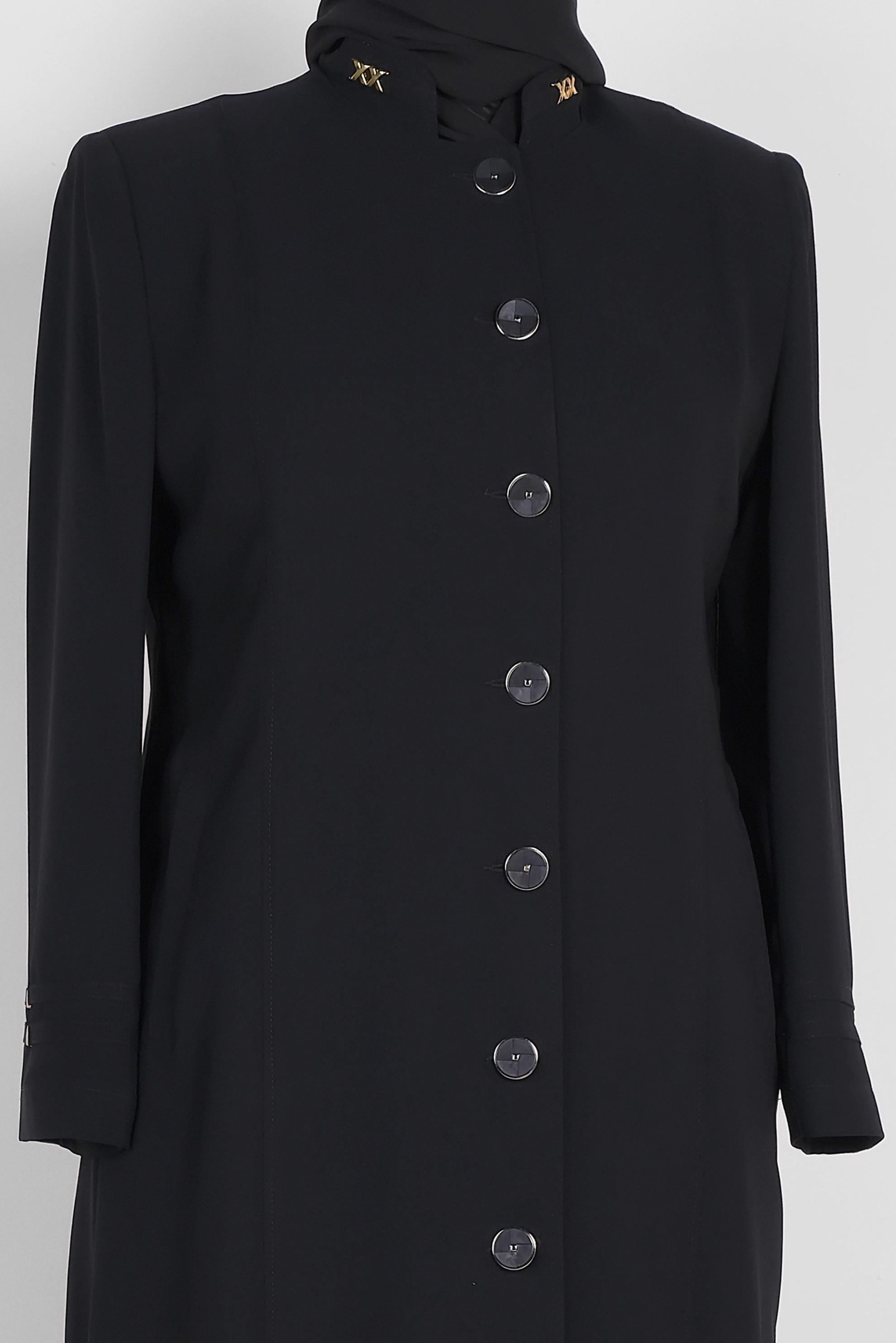 Tesettür giyim SİYAH 1057 ELVAN 3731 PARDESÜ 46/54 TEK44