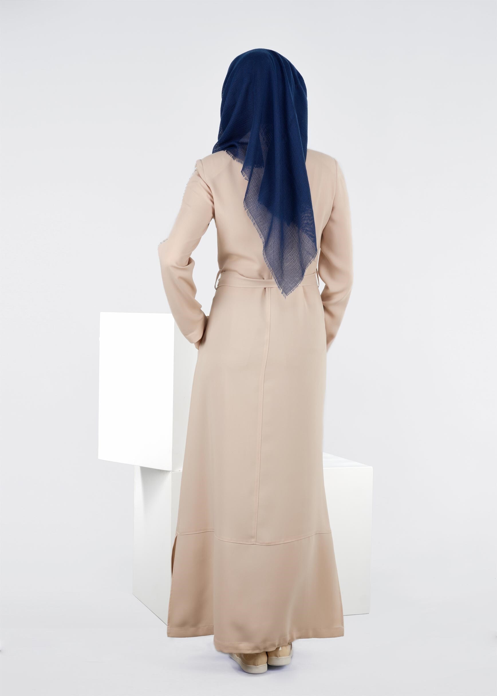 Tesettür giyim BEJ 1060 NEW DEFNE PARDESÜ 40/48 TEK38