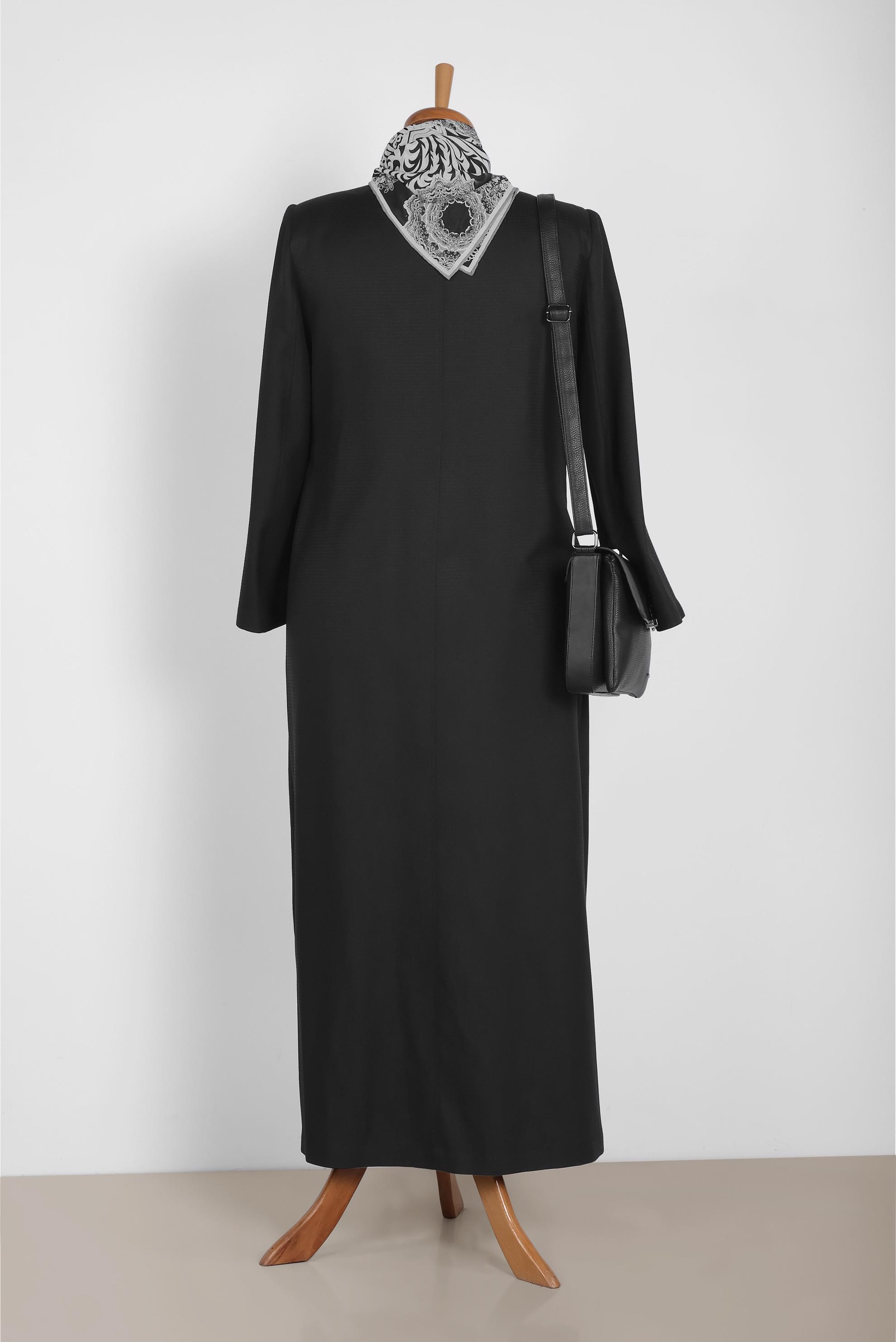 Tesettür giyim SİYAH 1069 TRİESTE PARDESÜ 46/54 TEK44