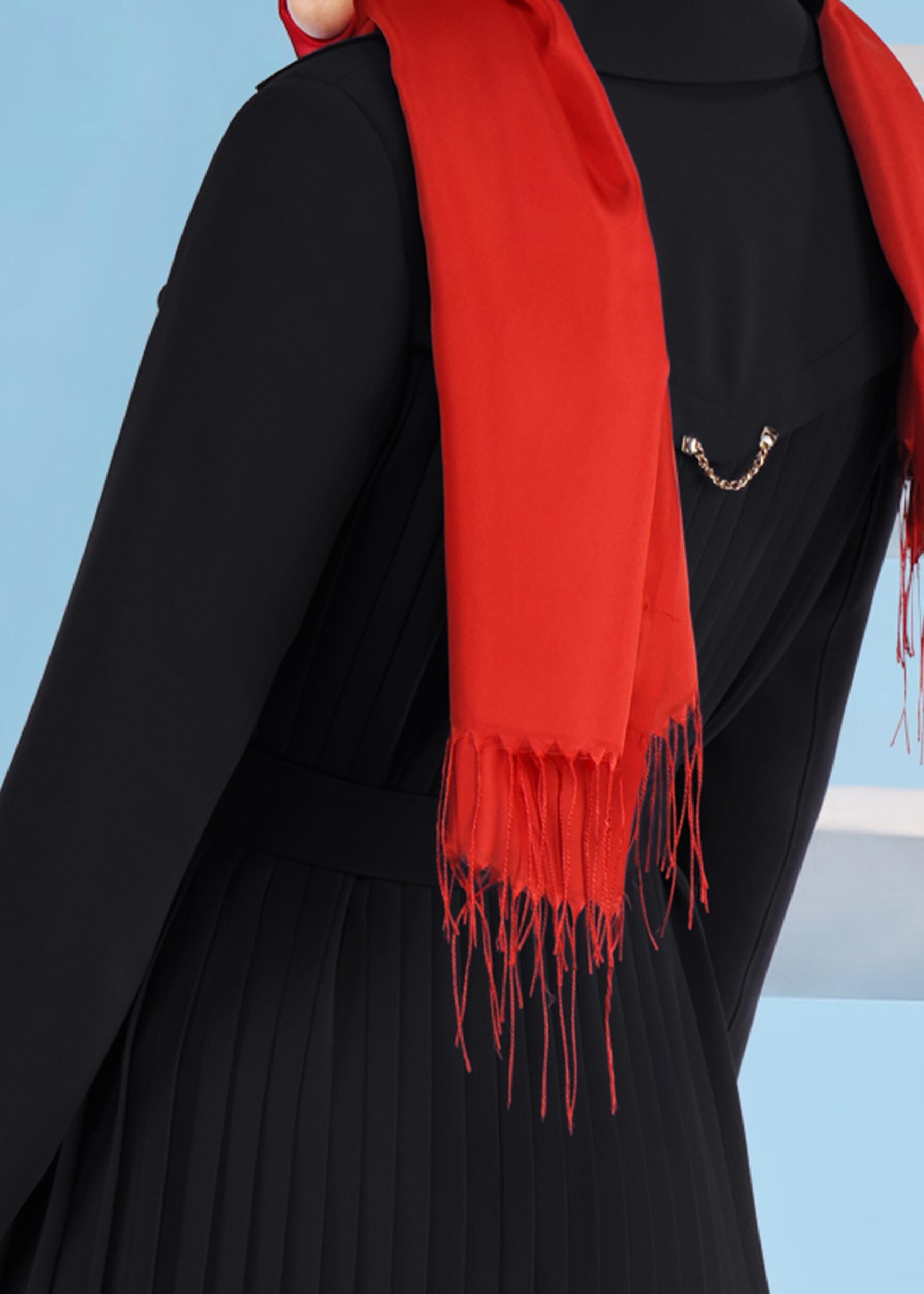 Tesettür giyim SİYAH 1074 ELVAN 3731 PARDESÜ 38/44 TEK40