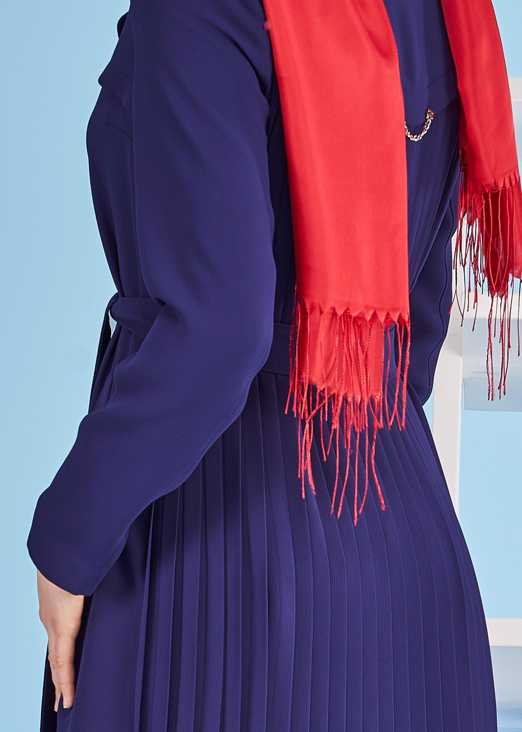 Tesettür giyim LACİVERT 1074 ELVAN 3731 PARDESÜ 38/44 TEK40