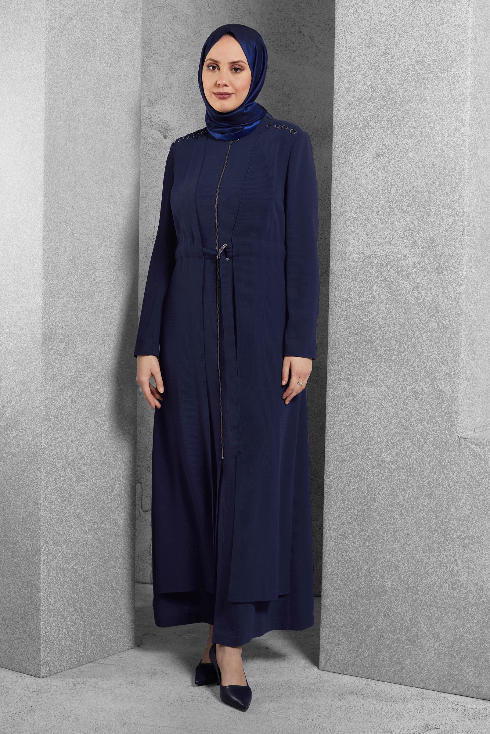Tesettür giyim LACİVERT 1077 ORLANDO PARDESÜ 38/46 TEK40