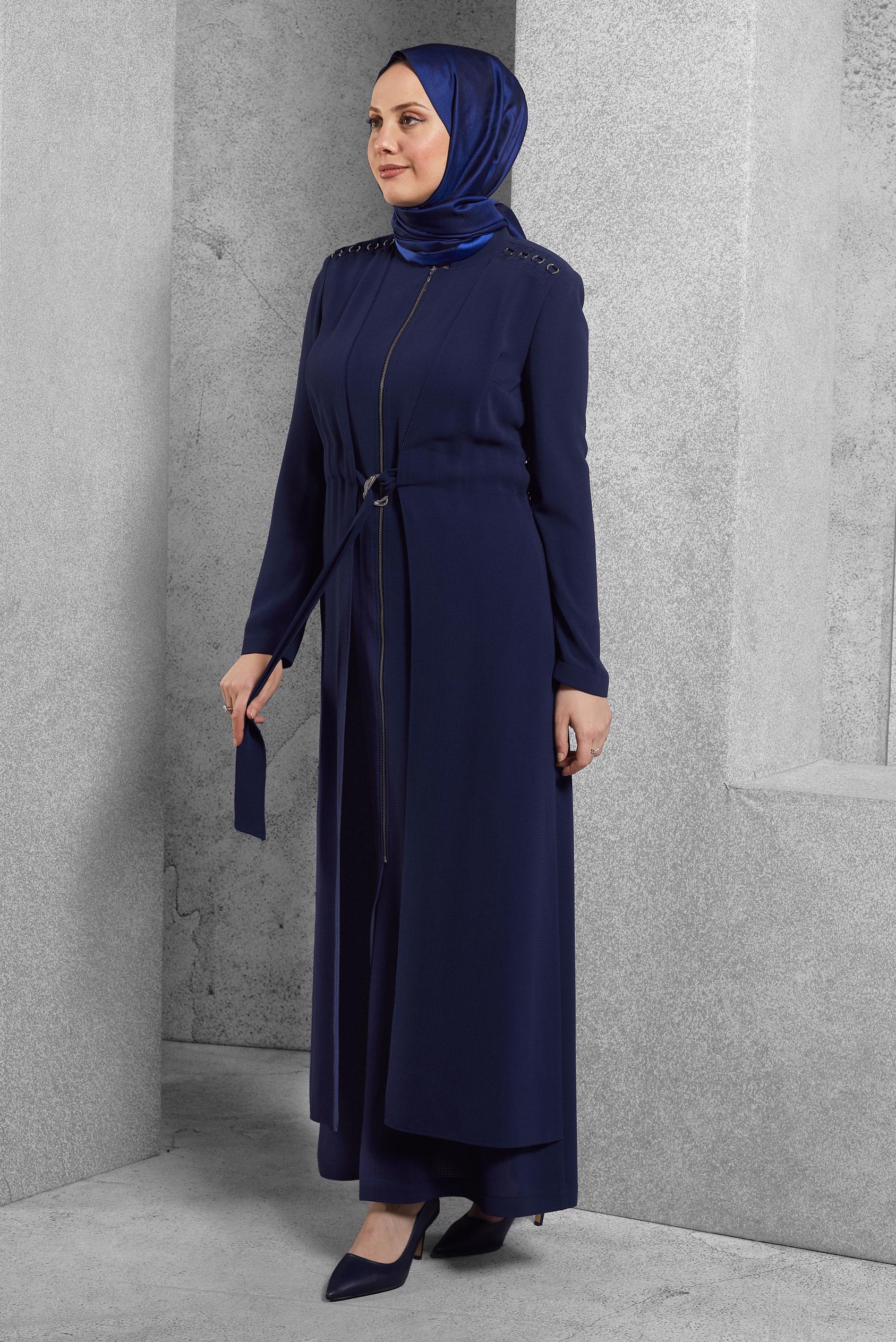 Tesettür giyim LACİVERT 1077 ORLANDO PARDESÜ 38/46 TEK40