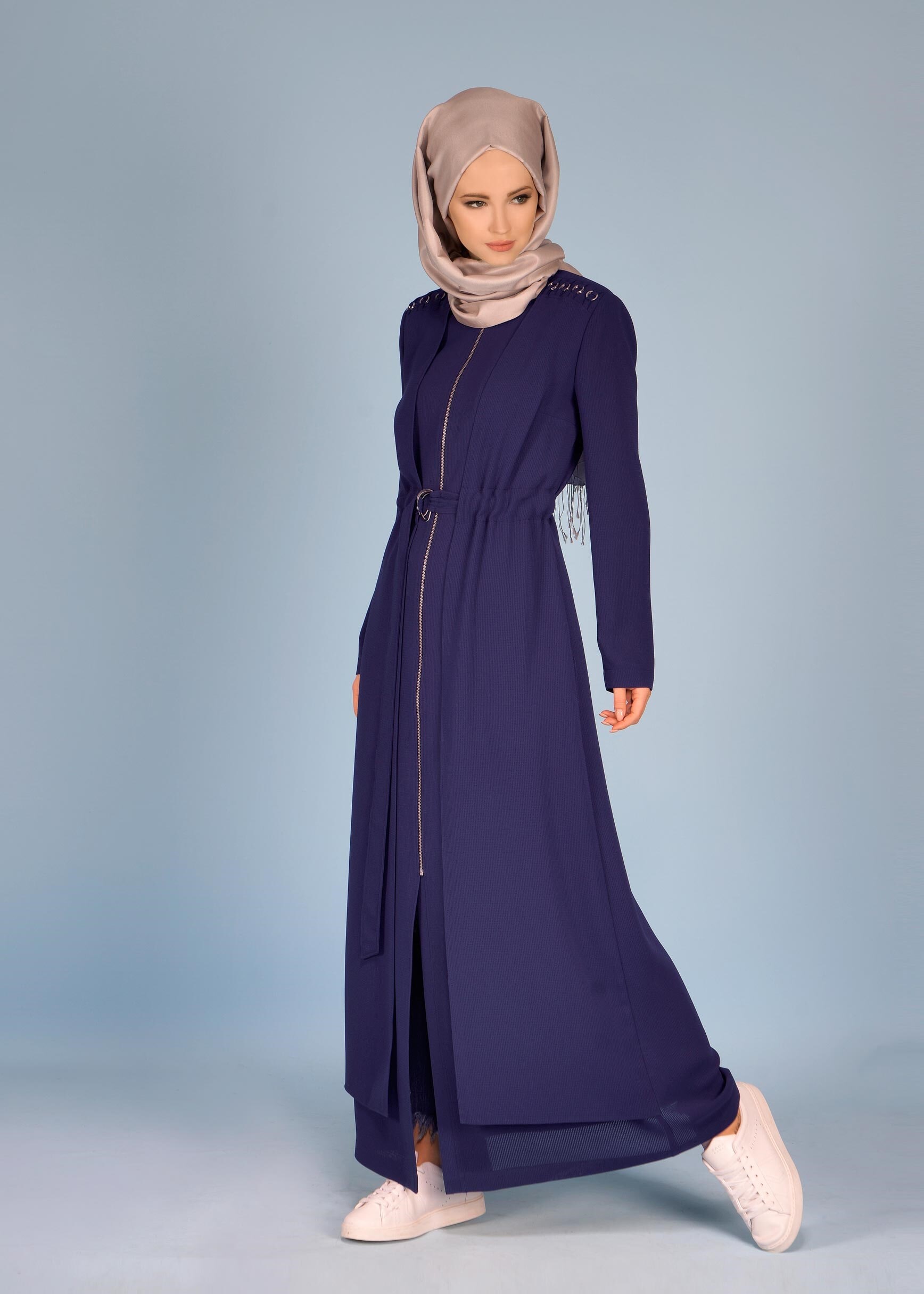 Tesettür giyim LACİVERT 1077 ORLANDO PARDESÜ 38/46 TEK40