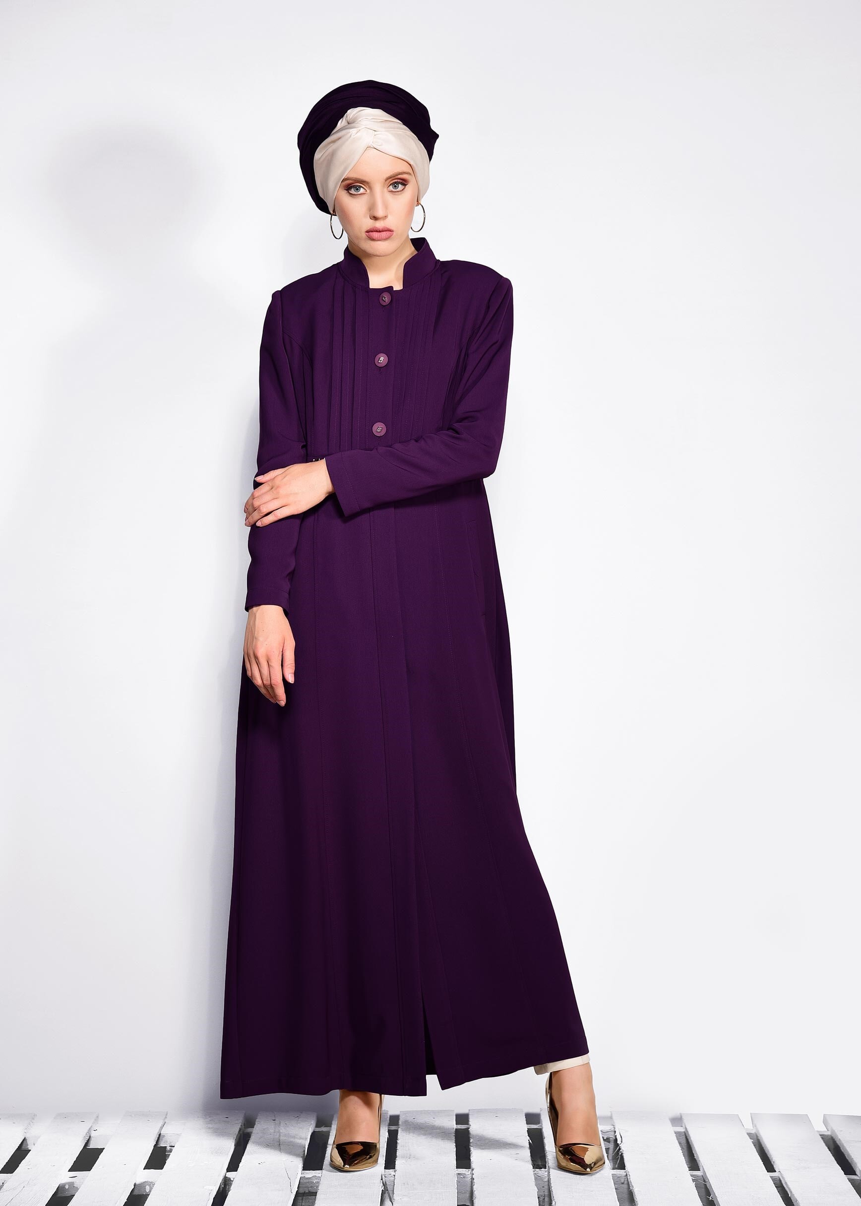 Tesettür giyim MÜRDÜM 1079 KİWON PARDESÜ 40/48 TEK42