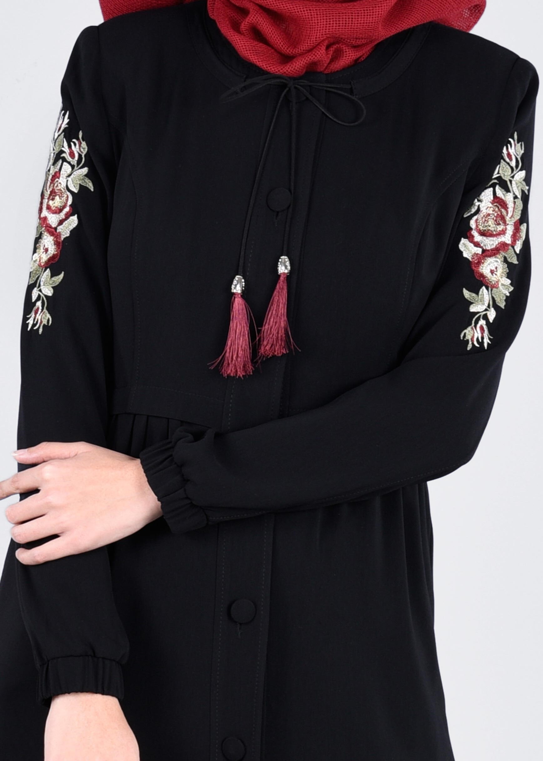 Tesettür giyim SİYAH 1085 VİRONA PARDESÜ 38/44 TEK40