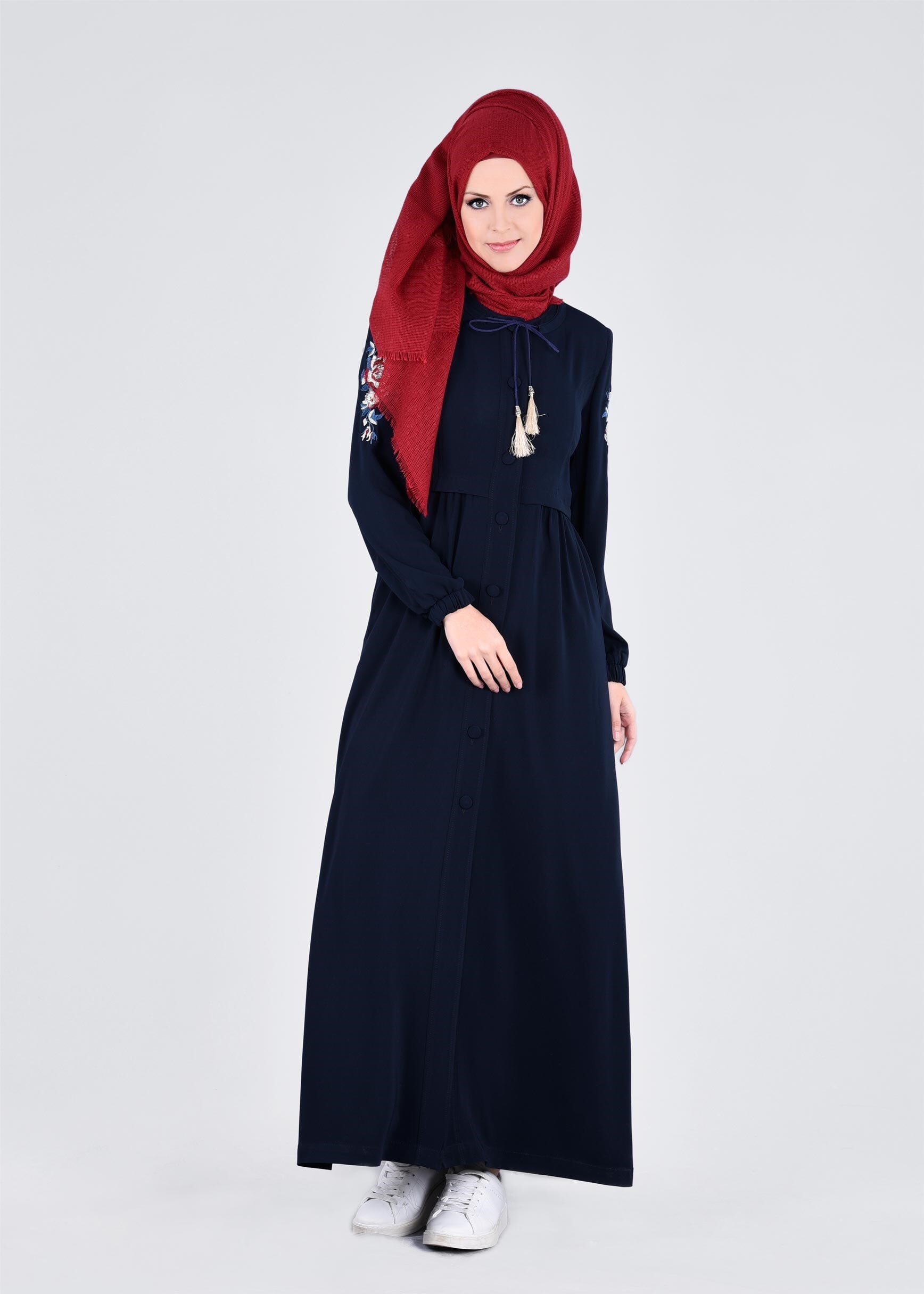 Tesettür giyim LACİVERT 1085 VİRONA PARDESÜ 38/44 TEK40