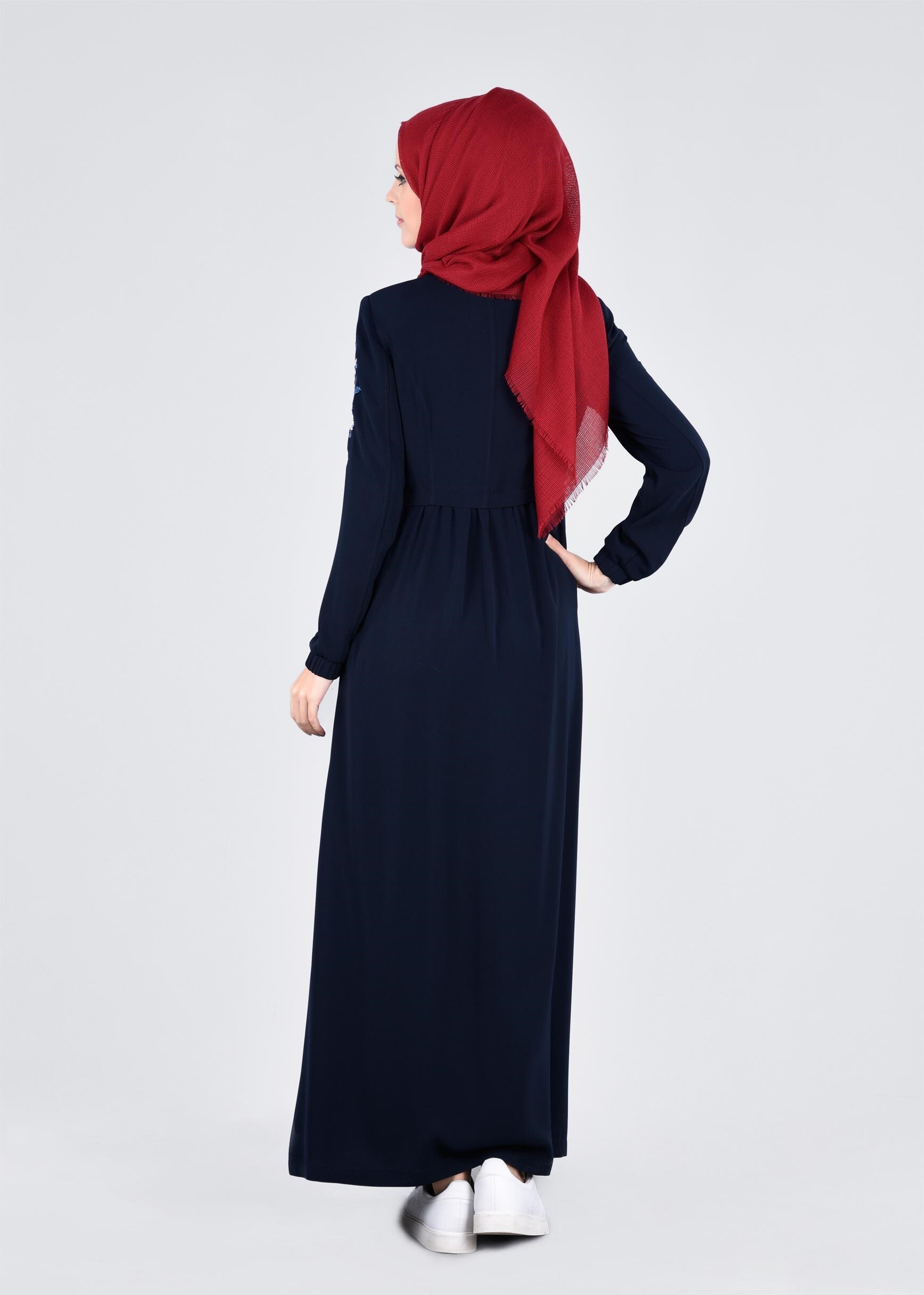Tesettür giyim LACİVERT 1085 VİRONA PARDESÜ 38/44 TEK40
