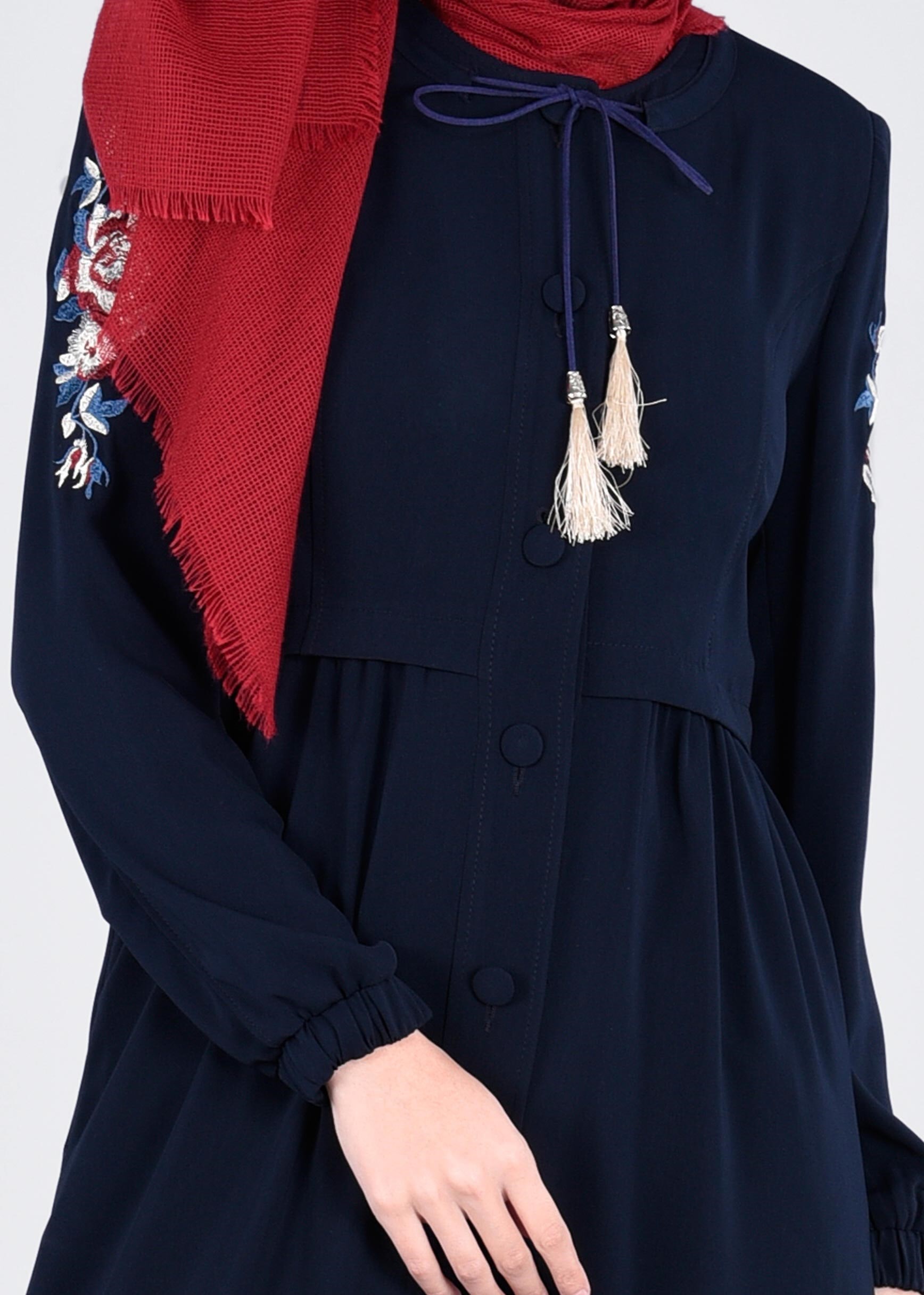 Tesettür giyim LACİVERT 1085 VİRONA PARDESÜ 38/44 TEK40