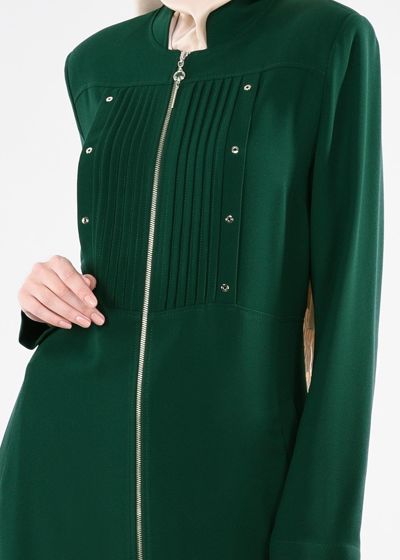 Tesettür giyim YEŞİL 1087 MARAL 5985 PARDESÜ 40/48 TEK42