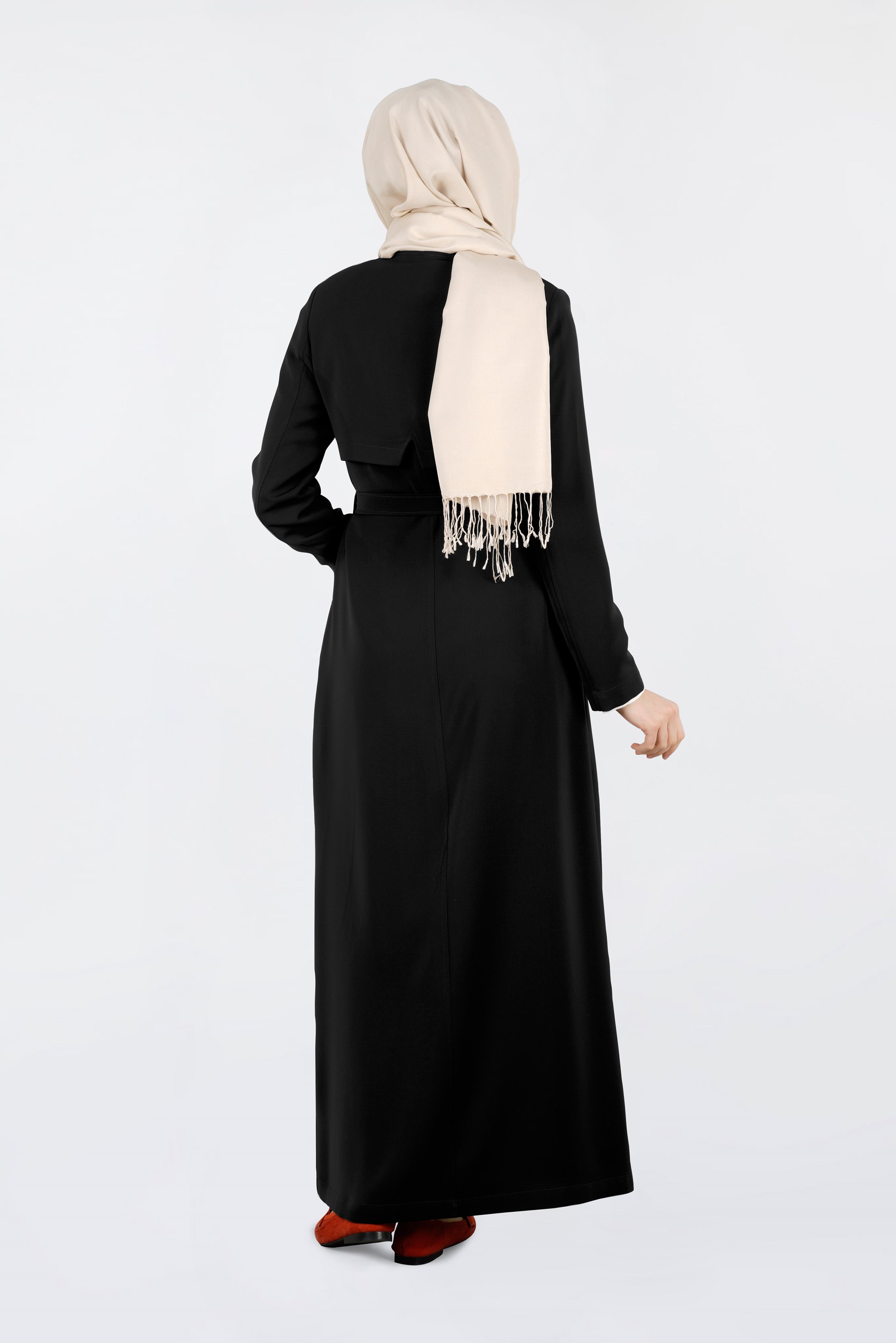 Tesettür giyim SİYAH 1088 KİWON TESETTÜR PARDESÜ 40/46 TEK38