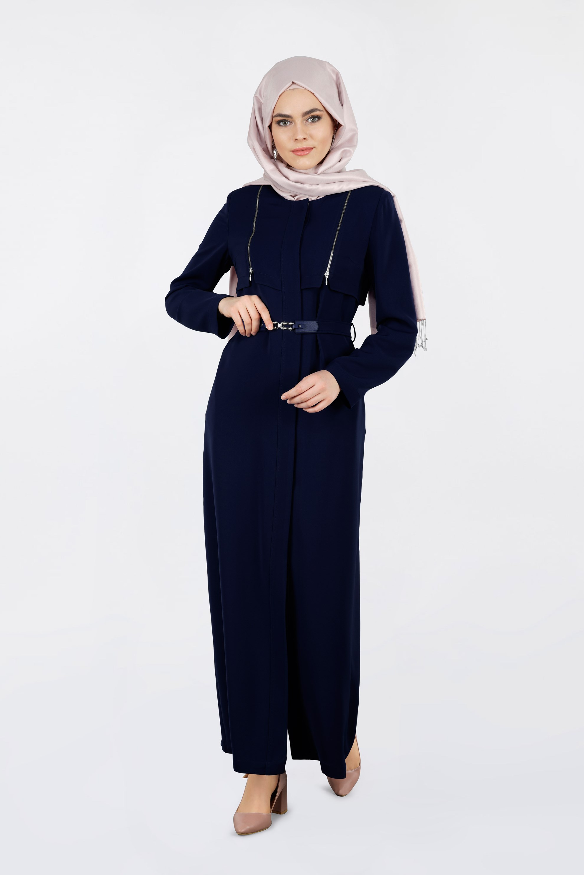 Tesettür giyim LACİVERT 1088 KİWON TESETTÜR PARDESÜ 40/46 TEK38