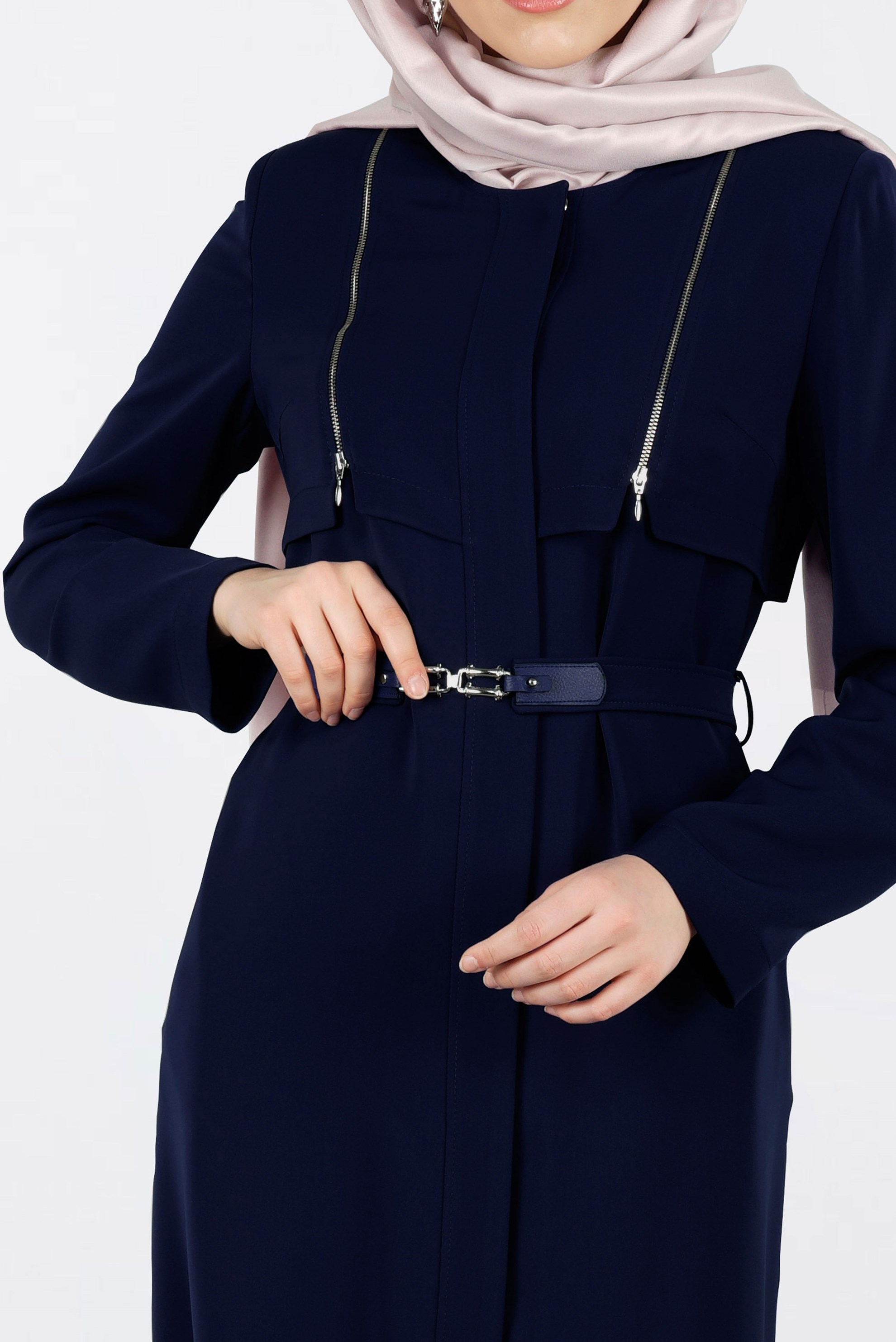 Tesettür giyim LACİVERT 1088 KİWON TESETTÜR PARDESÜ 40/46 TEK38