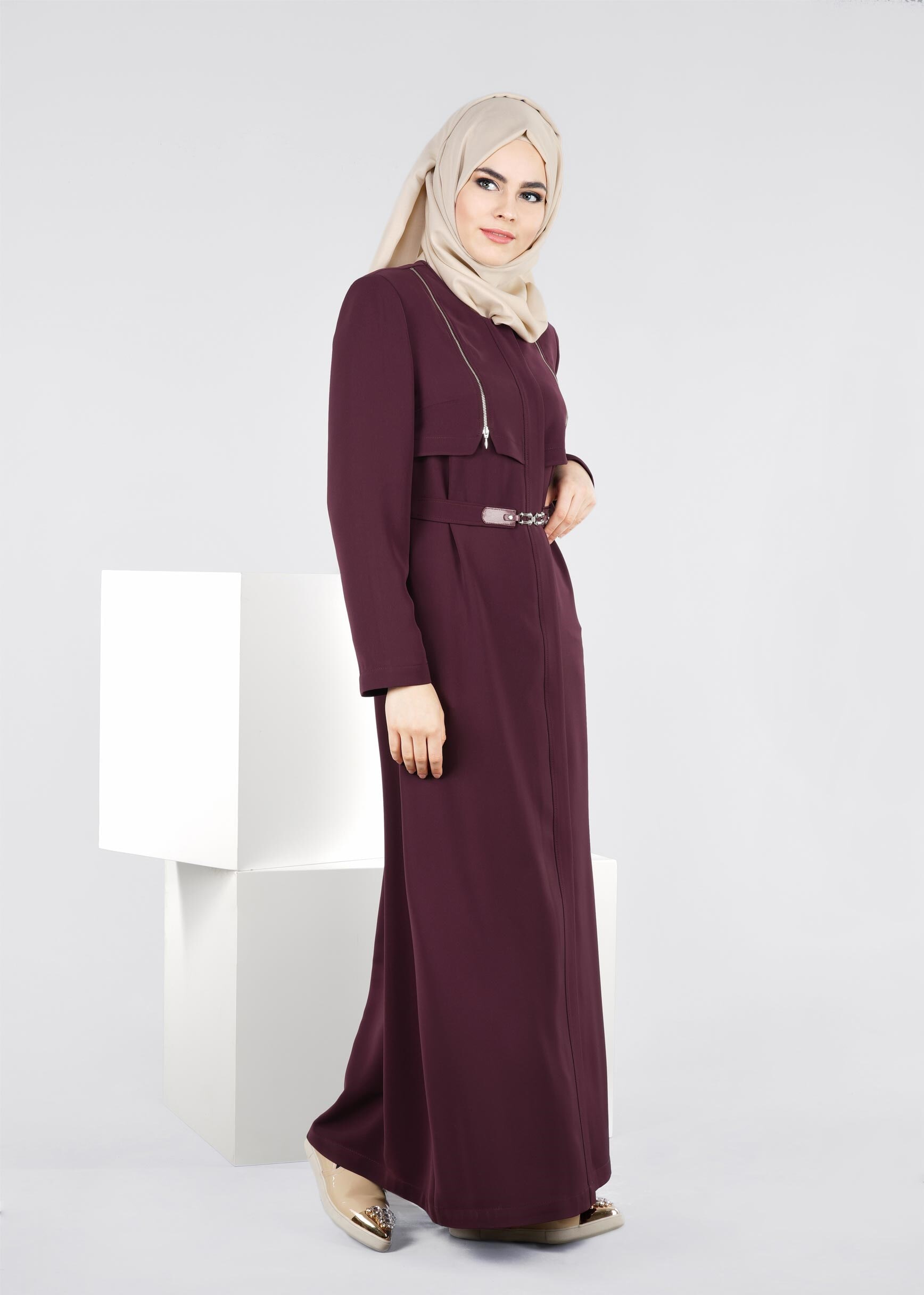 Tesettür giyim MÜRDÜM 1088 KİWON TESETTÜR PARDESÜ 40/46 TEK38