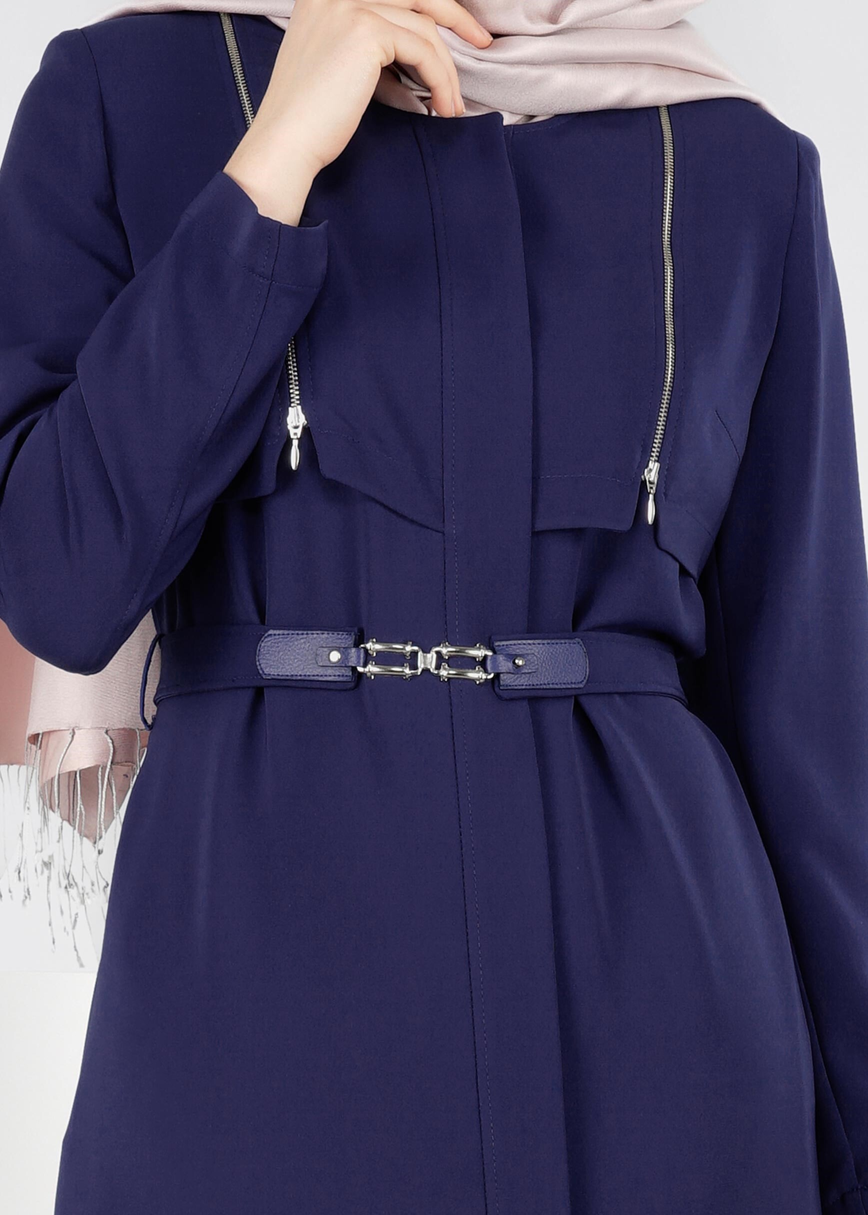 Tesettür giyim MAVİ 1088 KİWON TESETTÜR PARDESÜ 40/46 TEK38