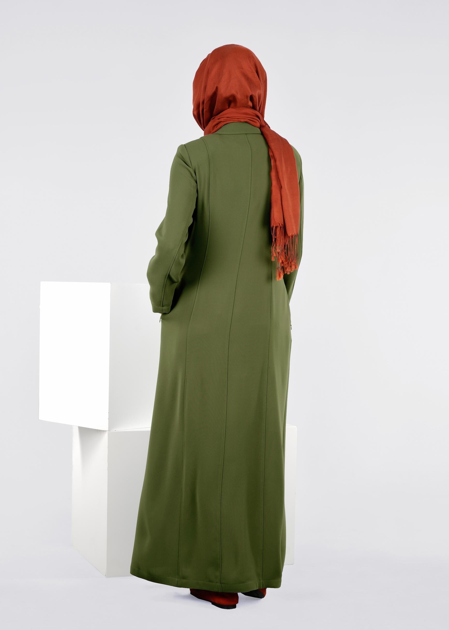 Tesettür giyim HAKİ 1092 NEW SUZANNA PARDESÜ 40/48 TEK42